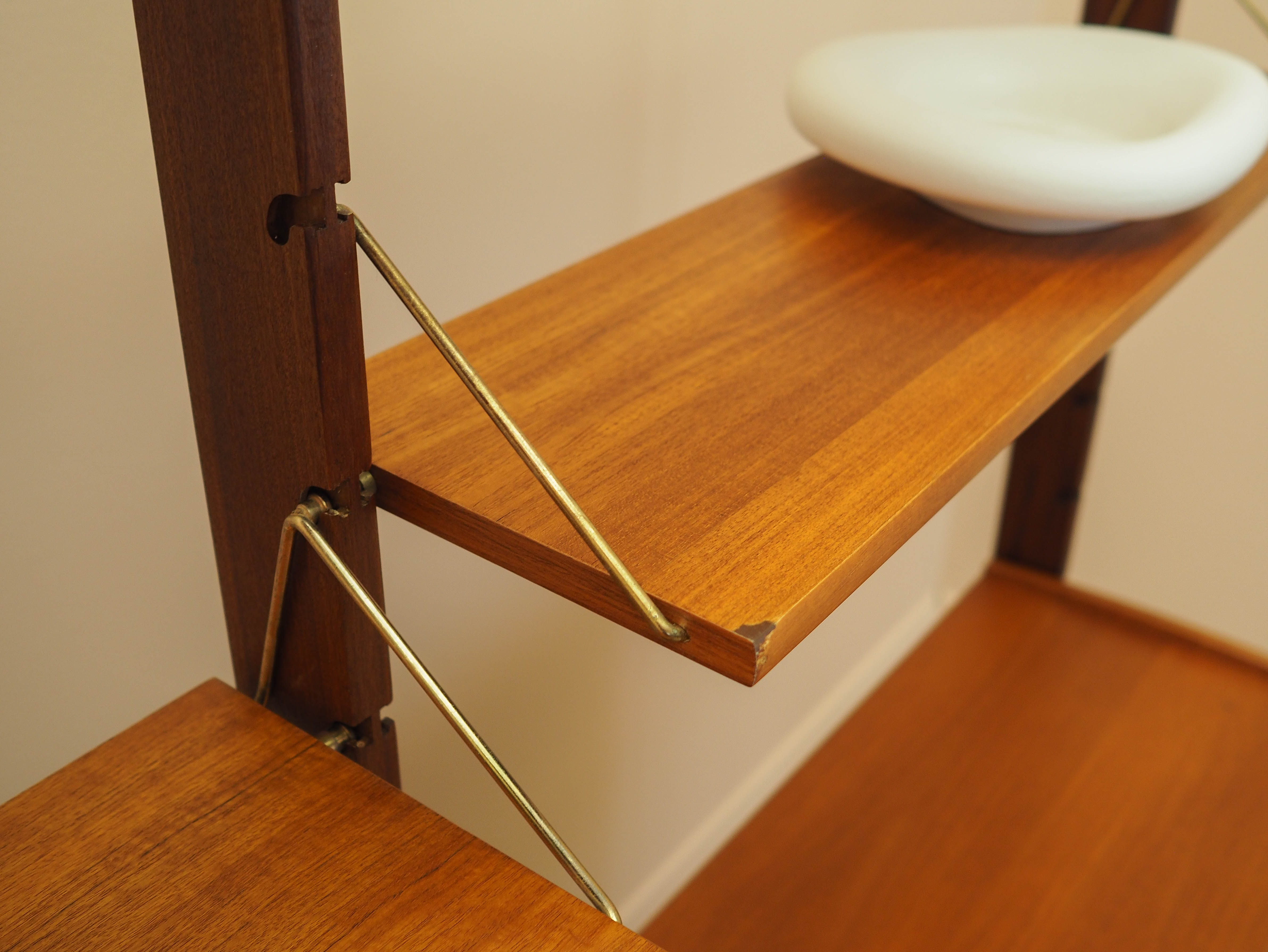 Modular teak shelving system 1960s