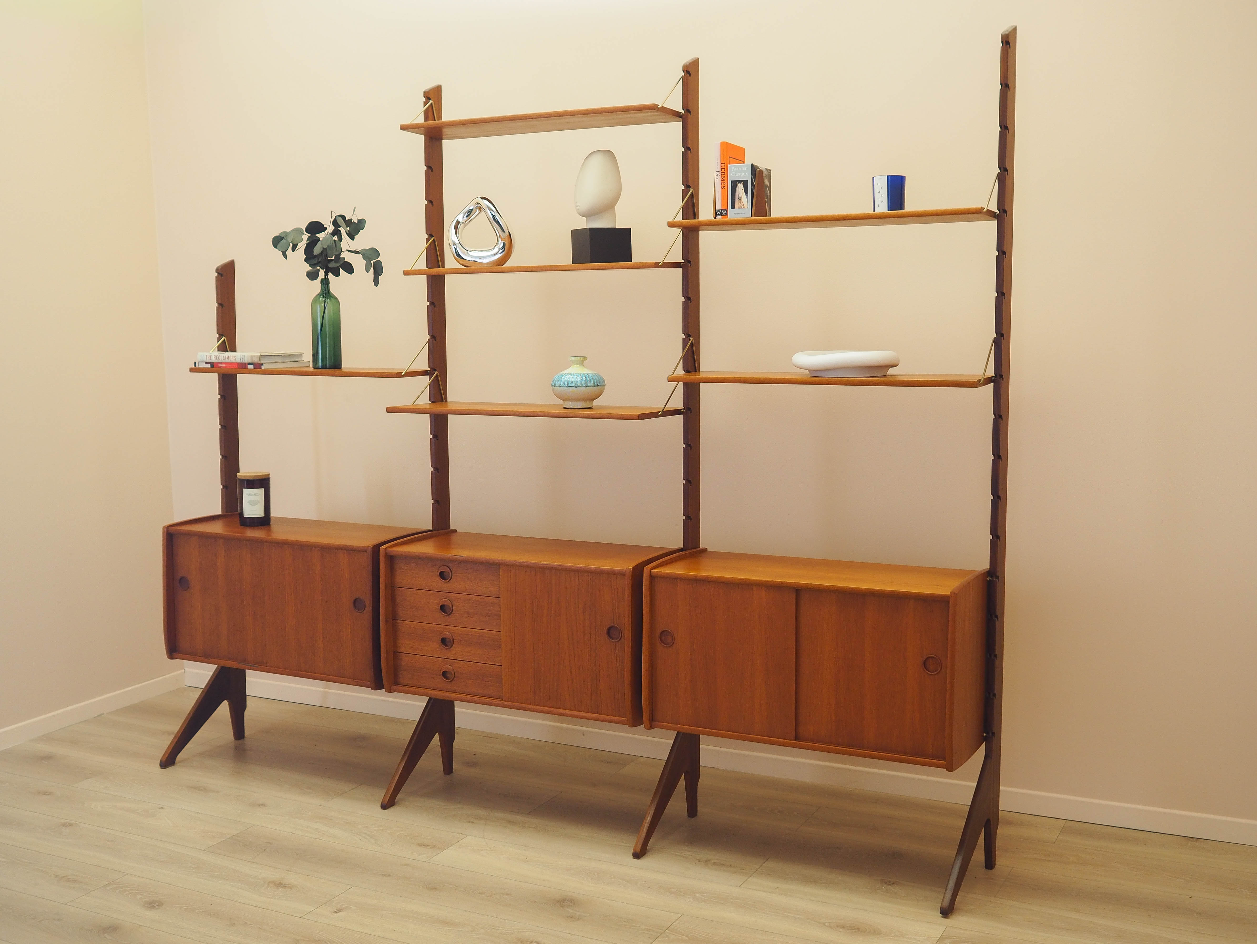 Modular teak shelving system 1960s