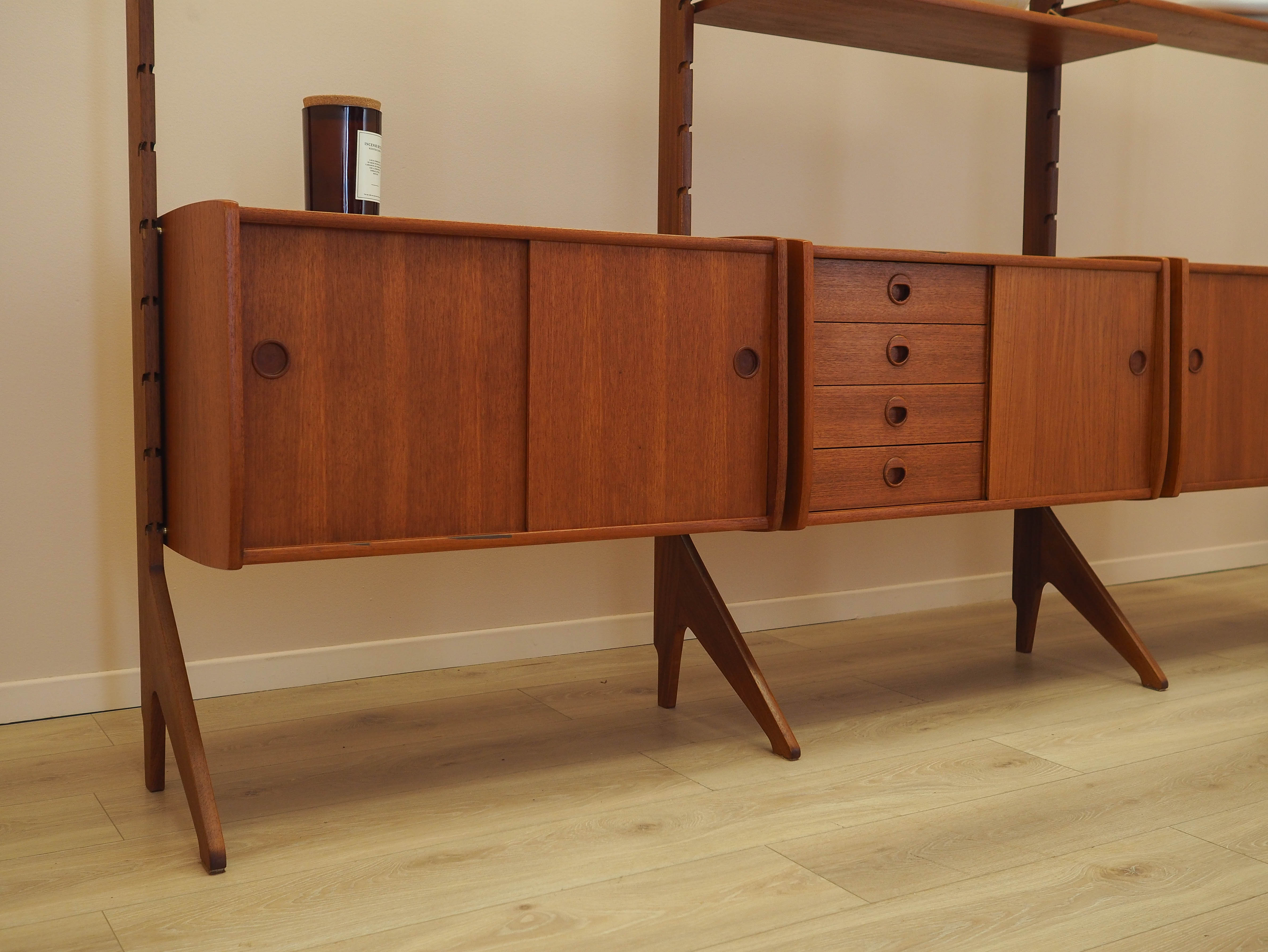 Modular teak shelving system 1960s