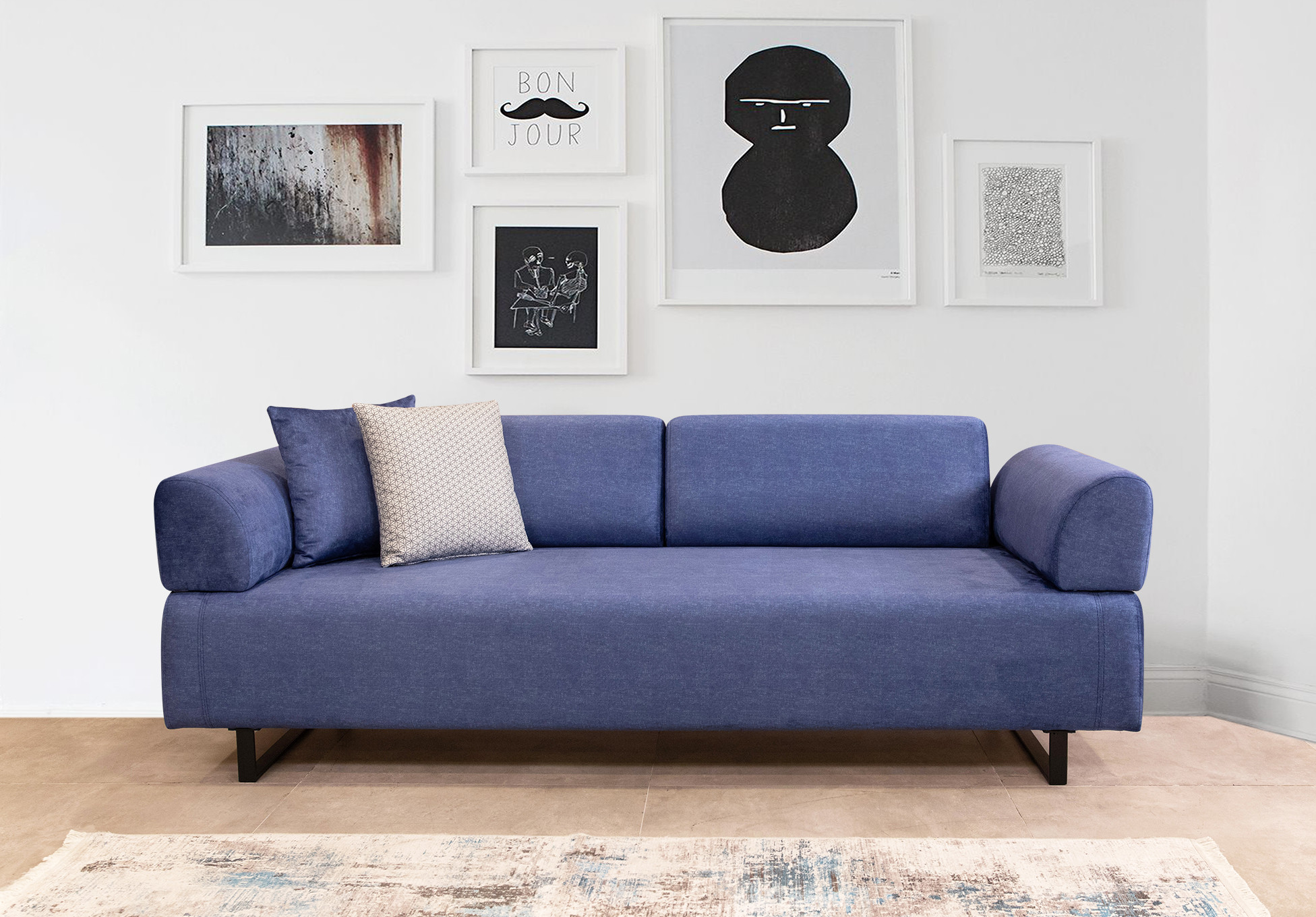 Infinity 3-Sitzer Schlafsofa Blau