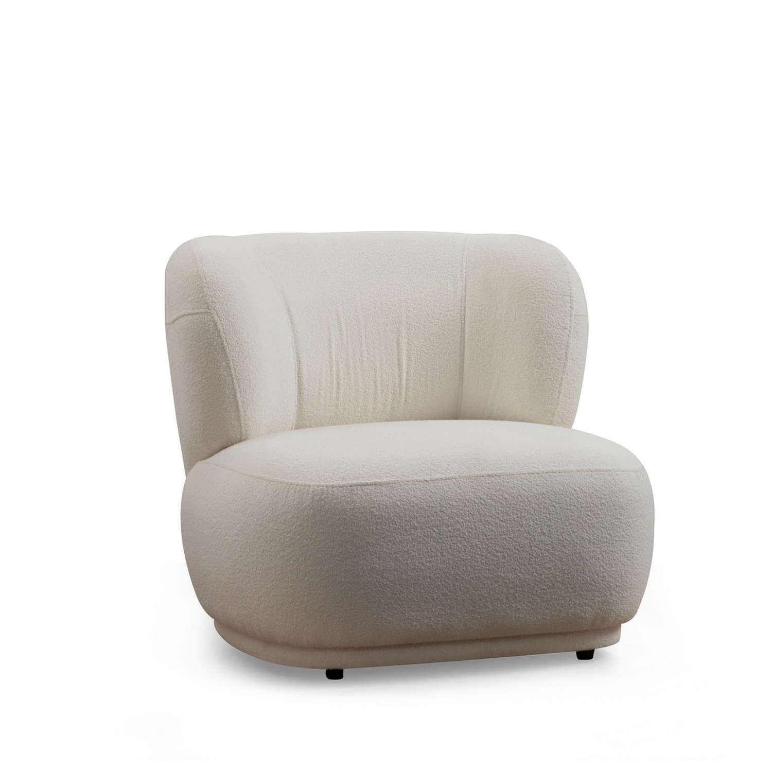 Modern armchair bouclé white