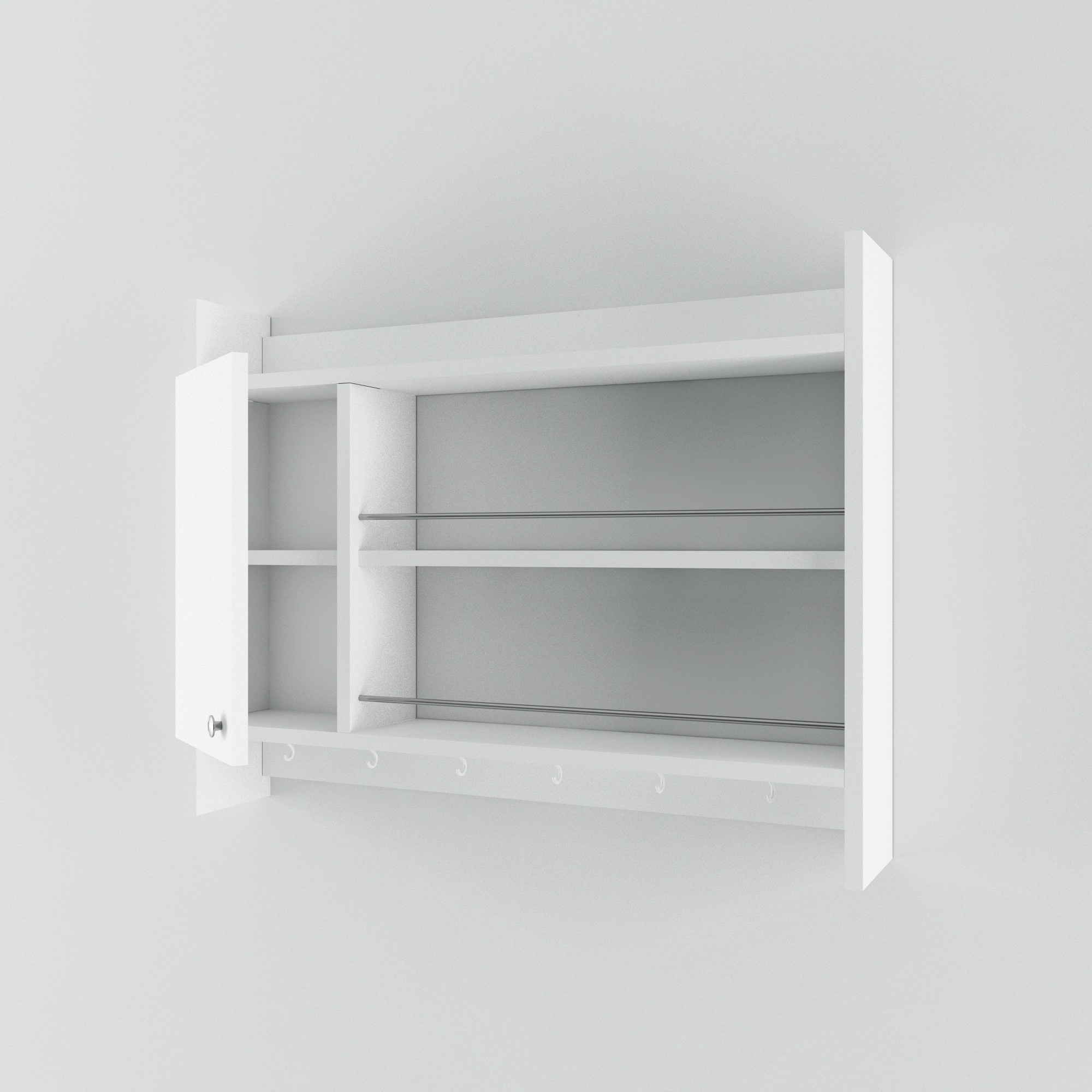 Knerr Shelf Wood Veneer White