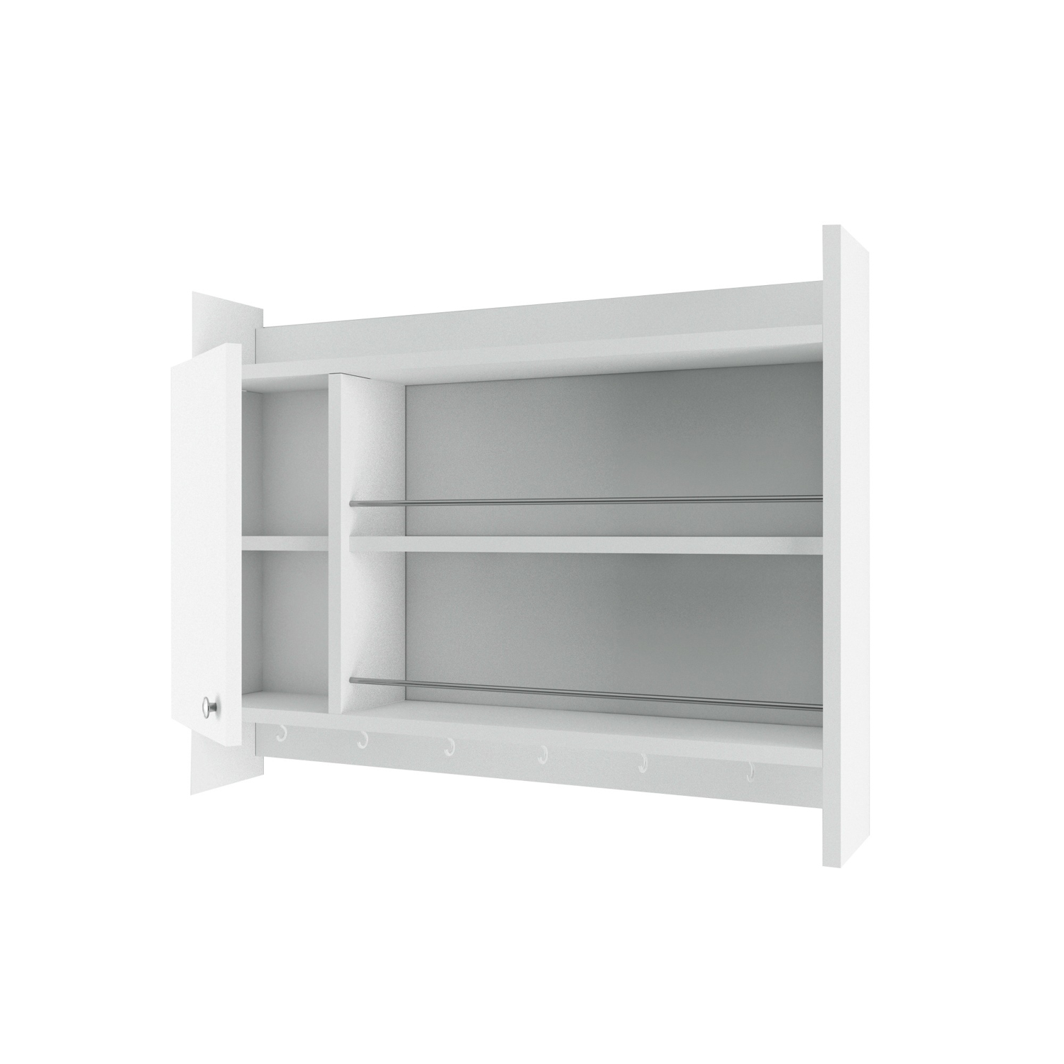 Knerr Scaffale Impiallacciatura di Legno Bianco