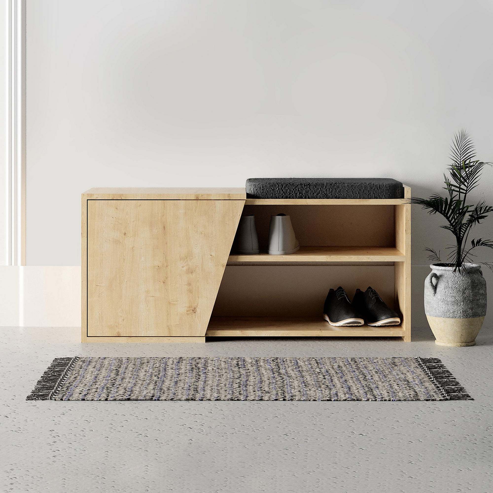 Fiona Shoe cabinet wood veneer