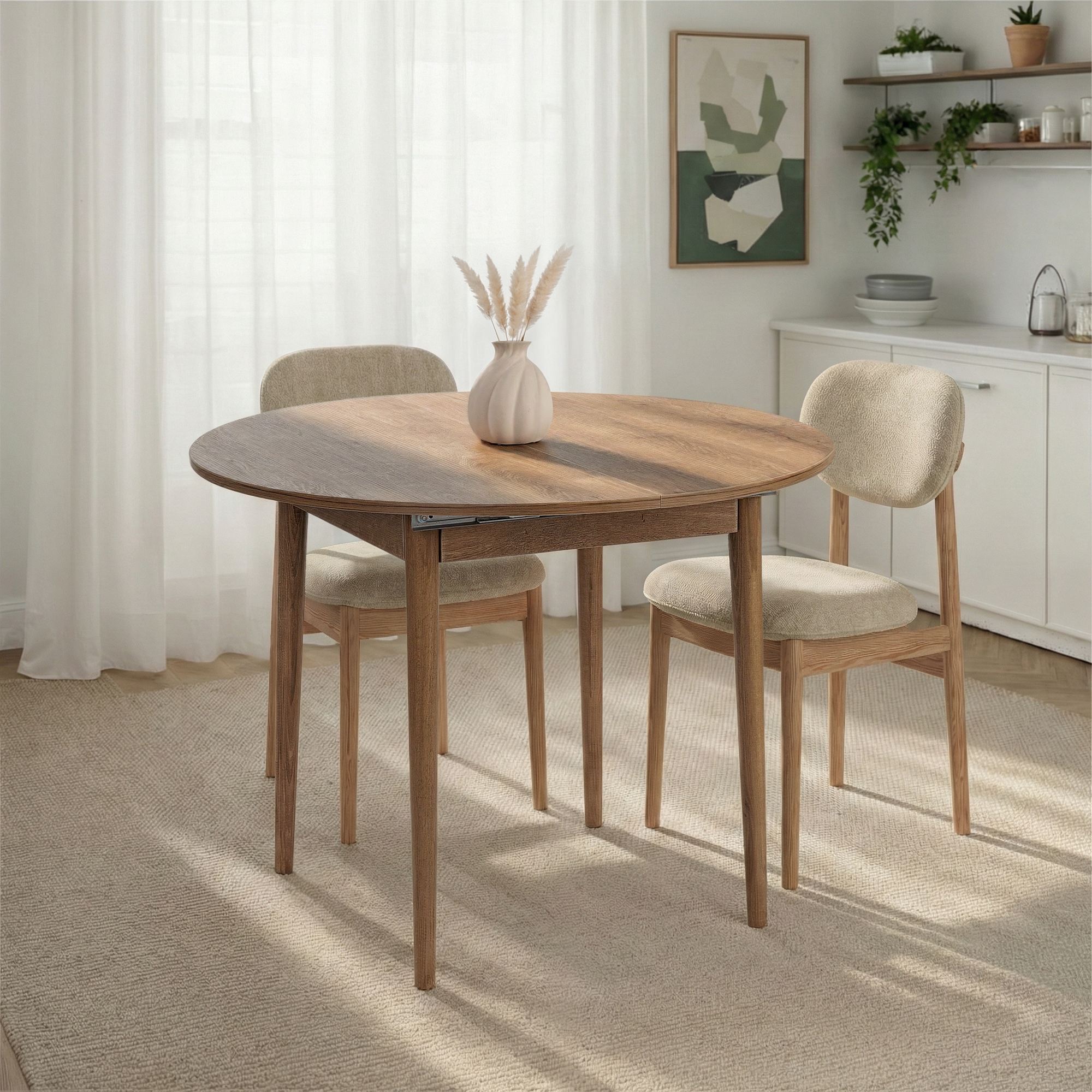 Viona Table Extendable Brown Ø 100cm
