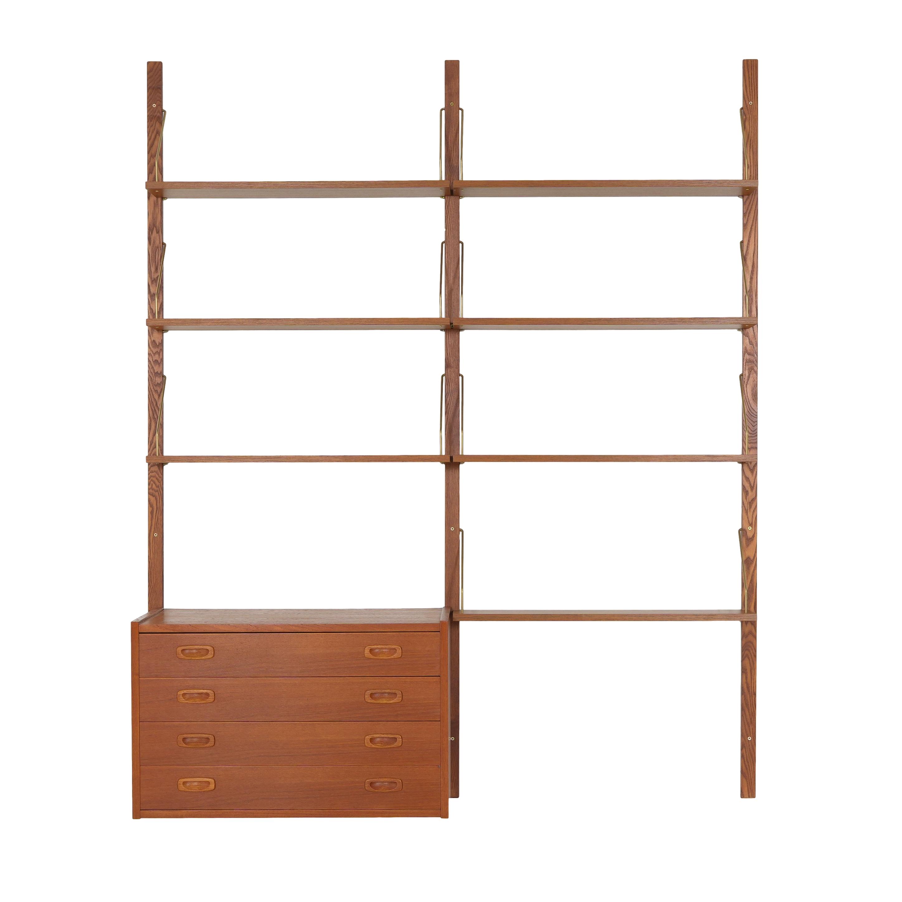 Teak-Bücherregal PS System 1960er Jahre 