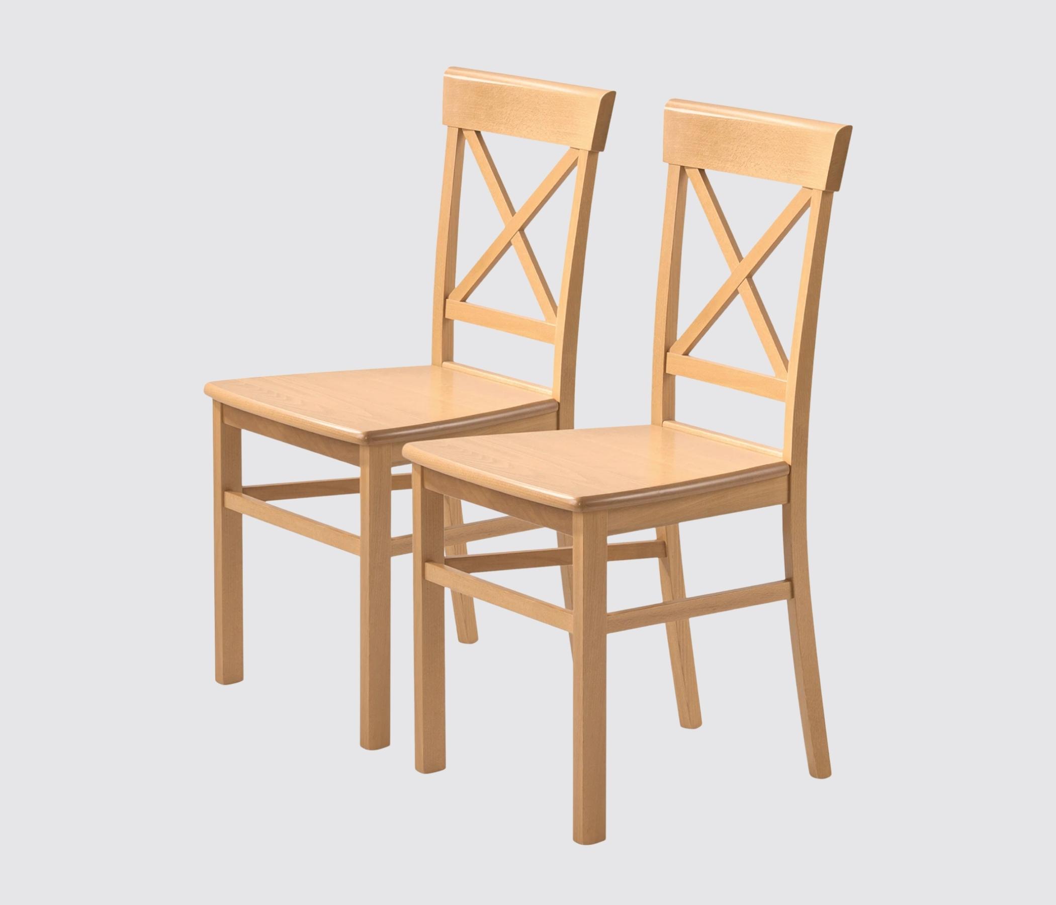 2x Esszimmerstuhl aus massiver Buche 
