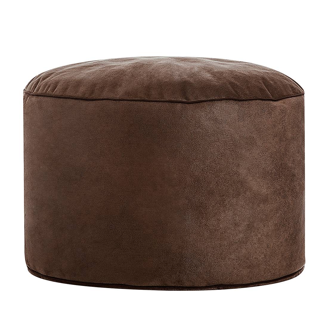 Fußhocker Cuba Microfaser Braun