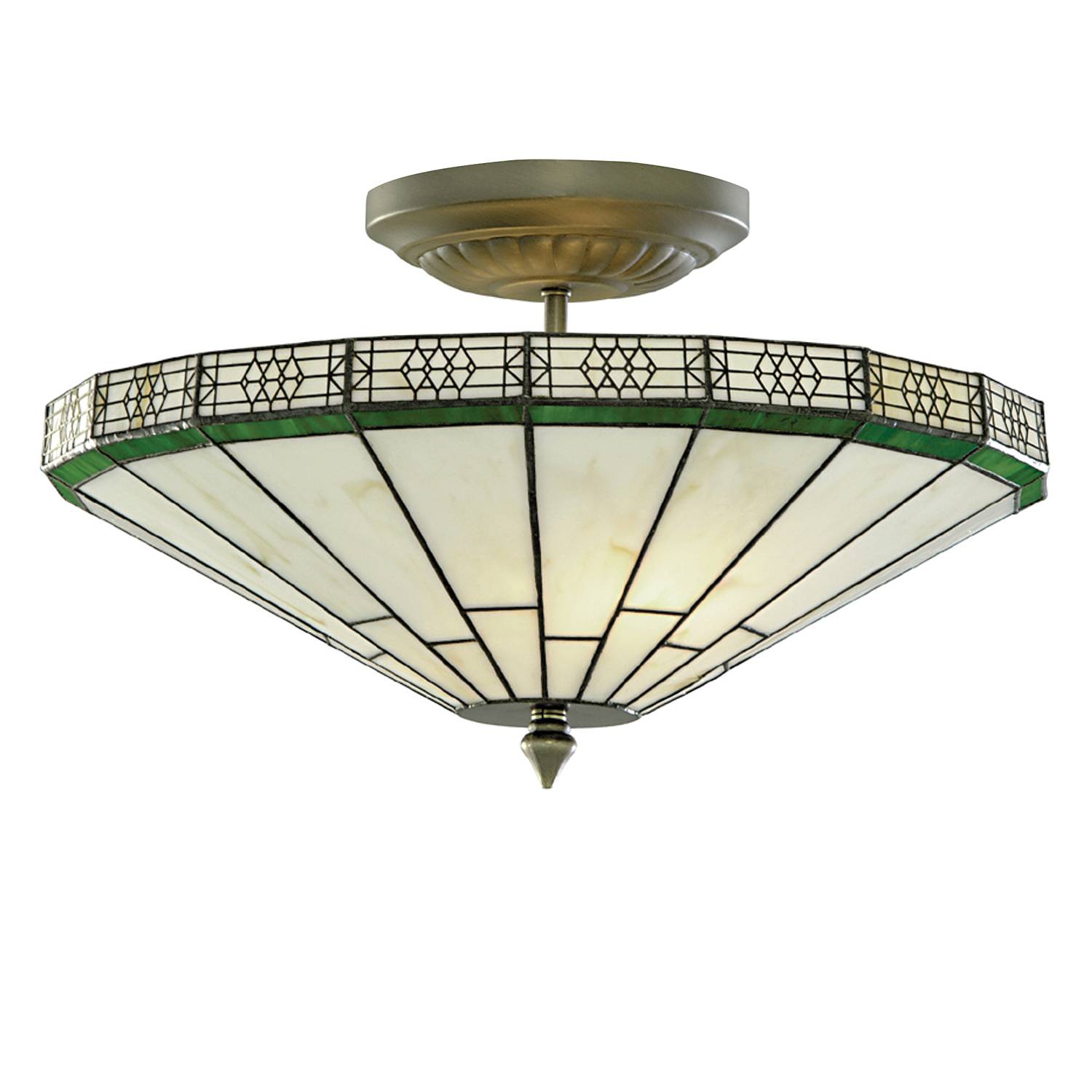 Deckenleuchte New York Glas / Stahl 2-flammig