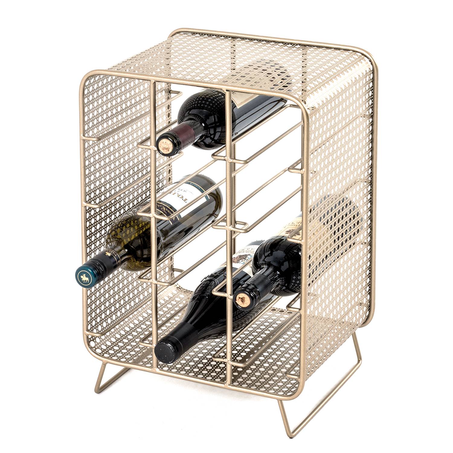 Weinregal Massillon Metall Gold