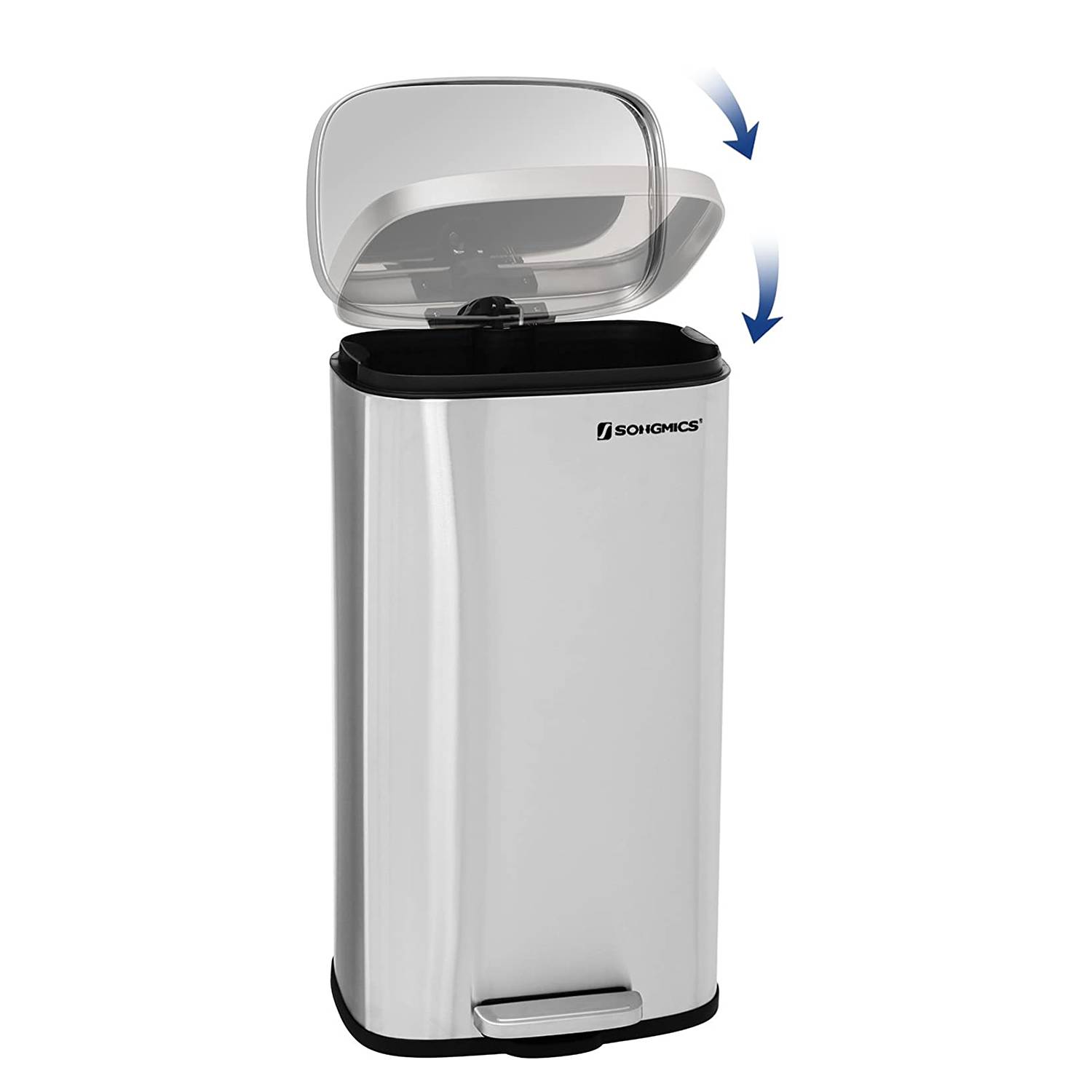 Mülleimer Milizac II Stahl / Polypropylen Silber