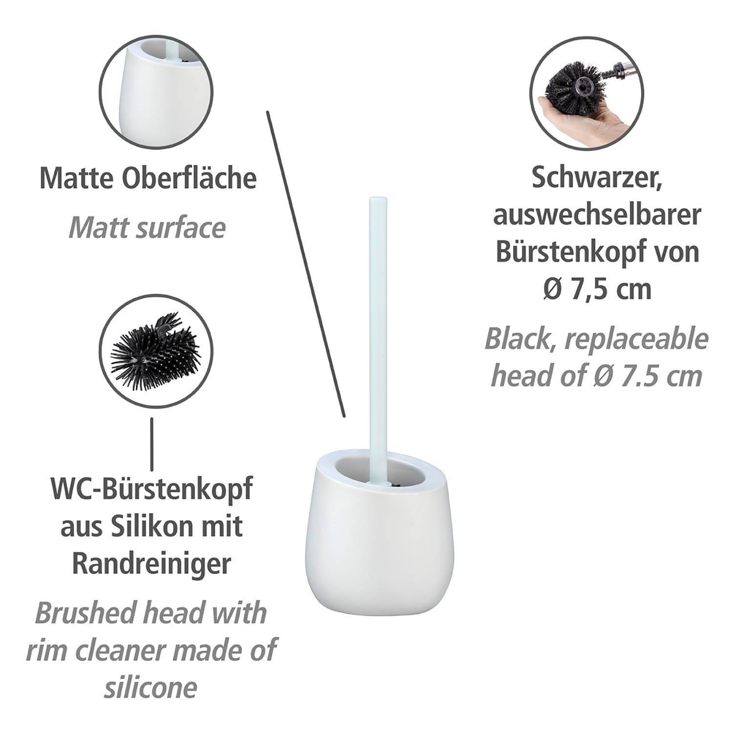 WC-Garnitur Badi Keramik Weiß Weiß