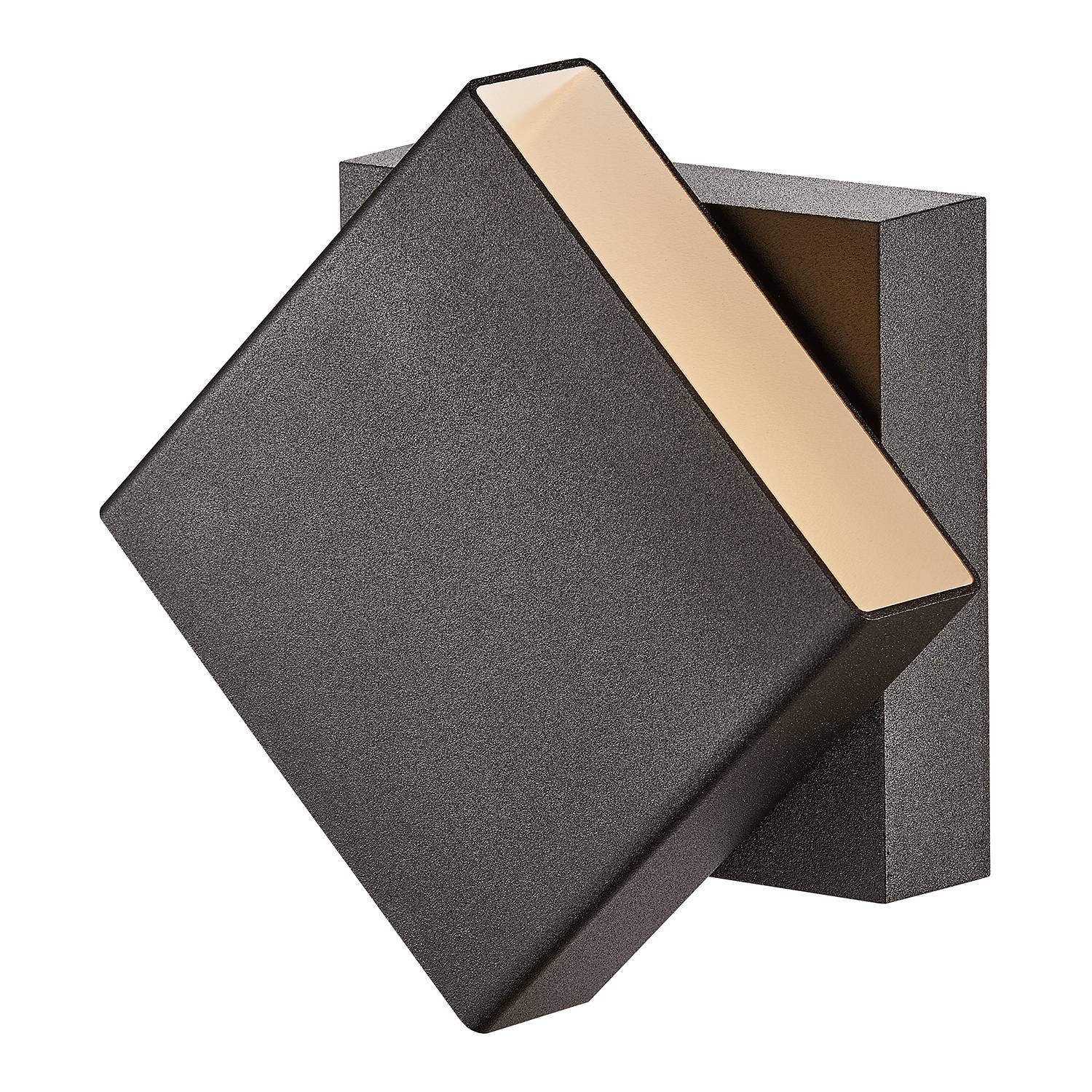LED-Wandleuchte Turn Aluminium 2-flammig Schwarz