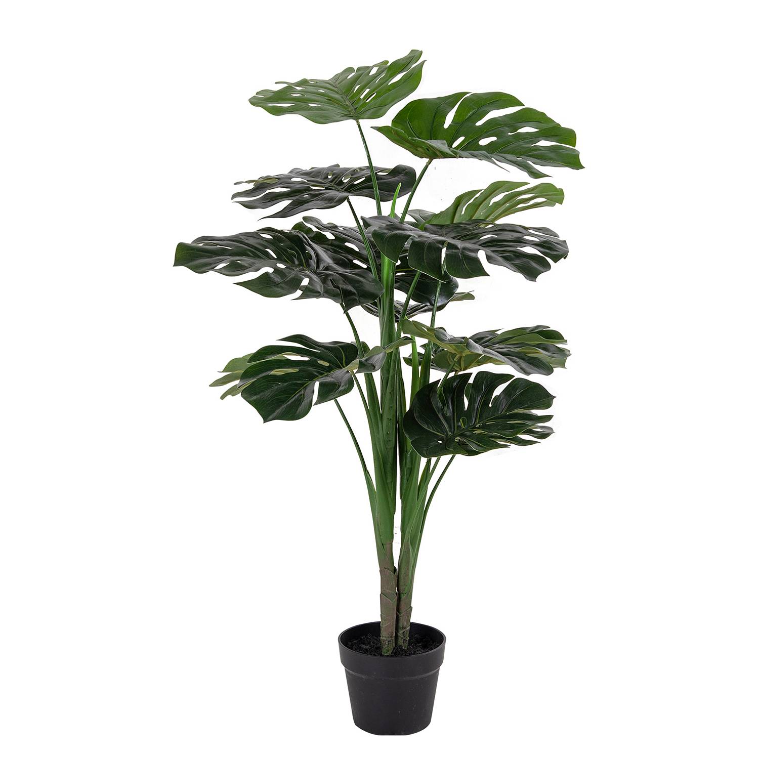 Kunstpflanze Monstera Kunststoff Grün Höhe: 90 cm