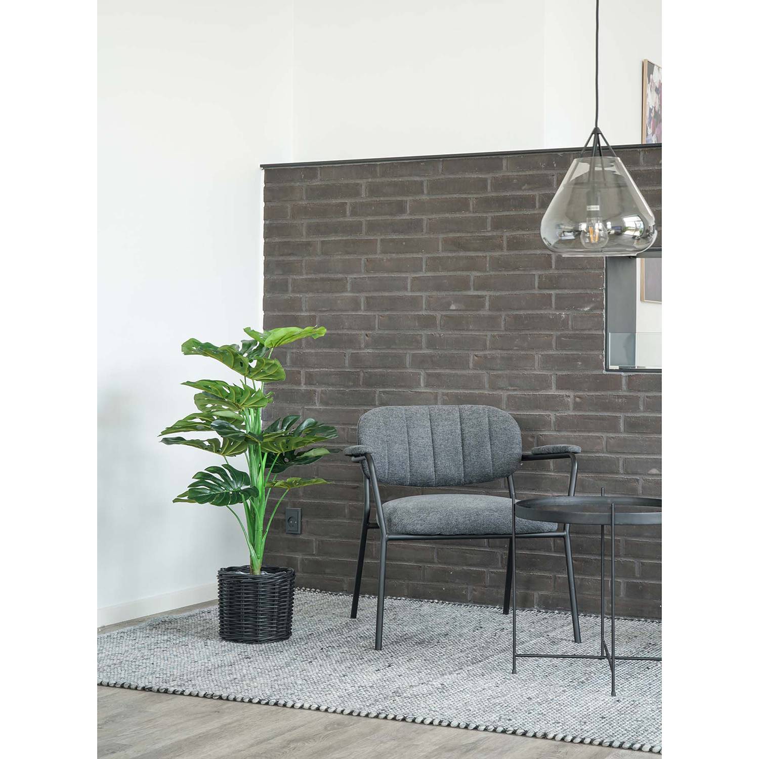 Kunstpflanze Monstera Kunststoff Grün Höhe: 90 cm