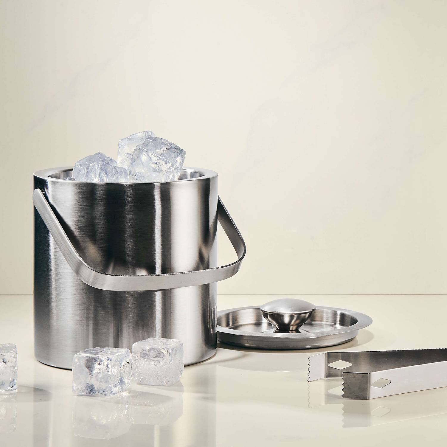 Eiseimer ON ICE Edelstahl Silber Höhe: 16 cm