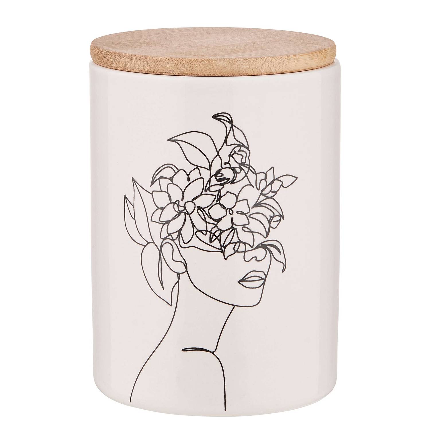 Dose Line Art QUEEN IT II Steinzeug Bambus Silikon