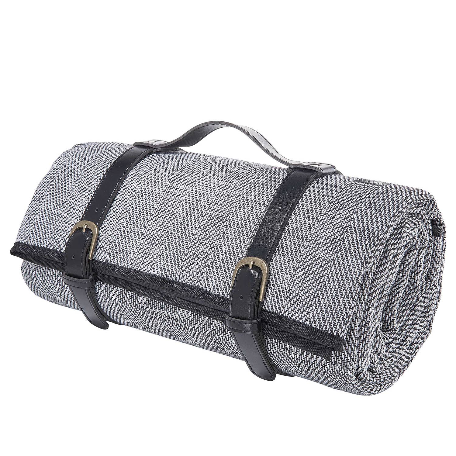 Picknickdecke WANDERLUST Polyacryl / Polyester Schwarz