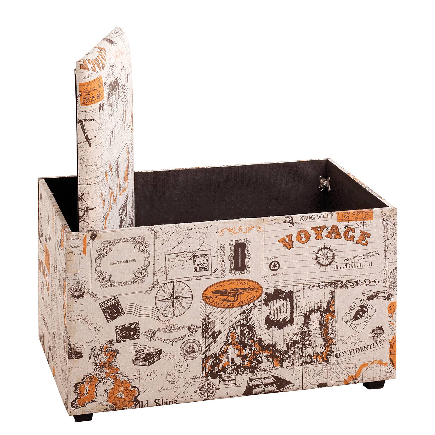 Sitztruhe Burbage MDF / Mischgewebe Beige