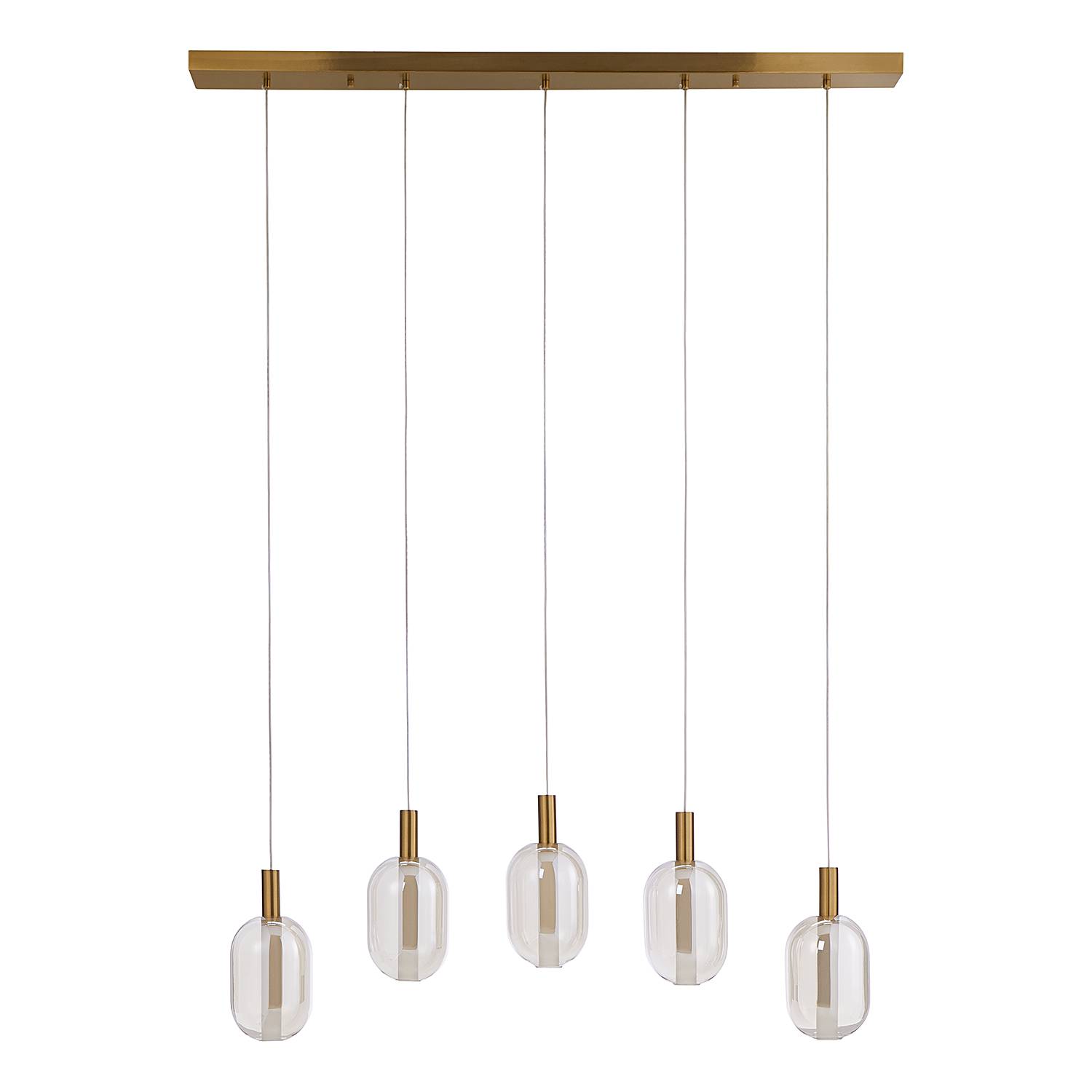 Pendant light EXEMLAR colored glass / aluminum