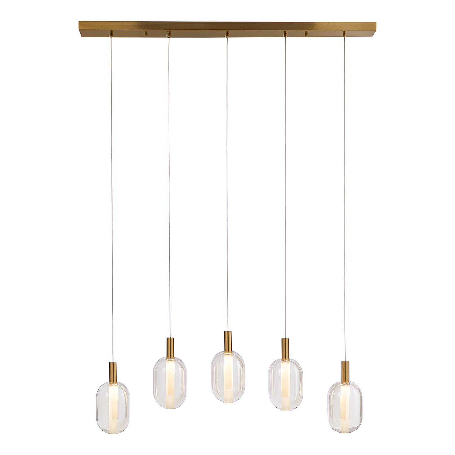 Pendant light EXEMLAR colored glass / aluminum