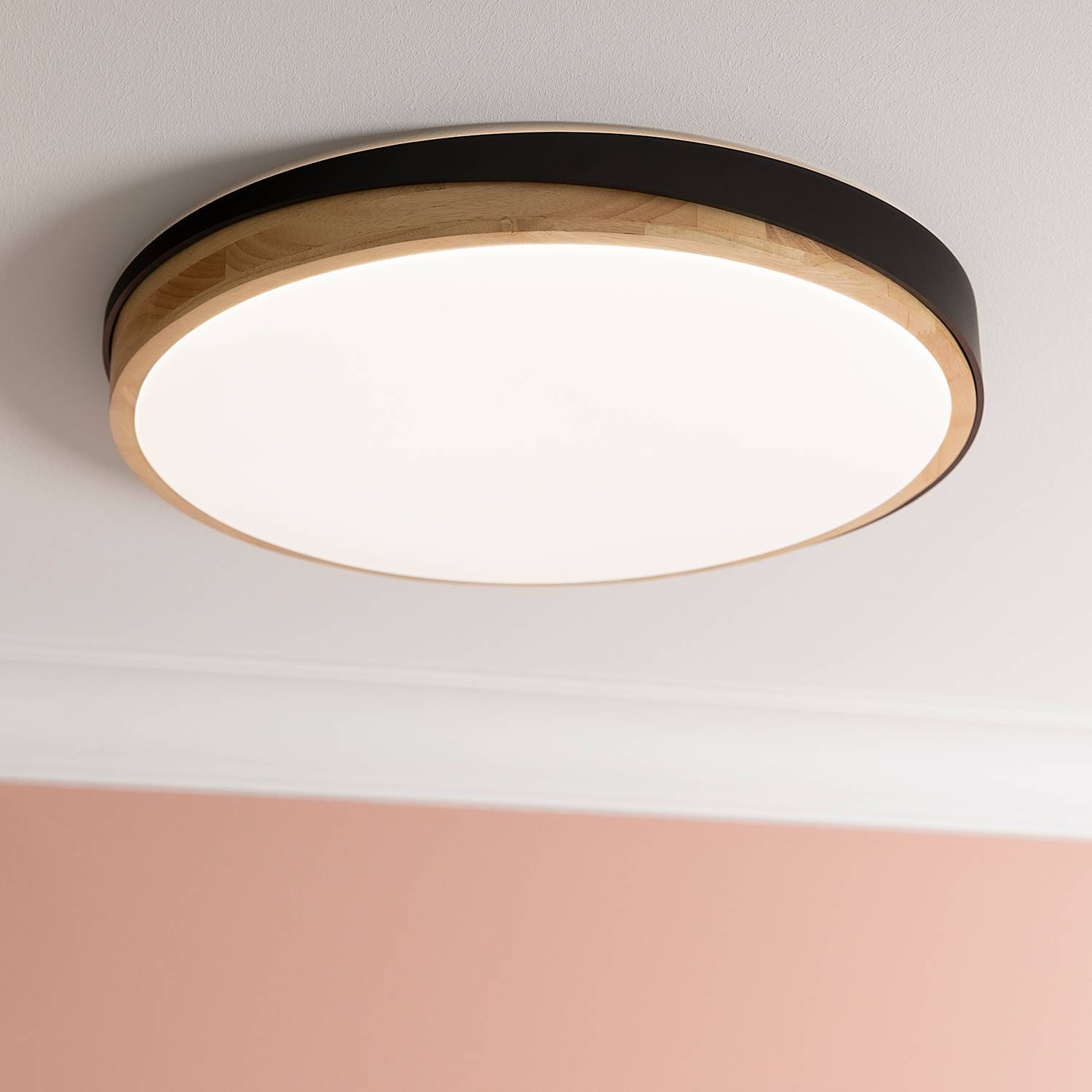 LED ceiling lights Baarlo Type A solid rubberwood / iron
