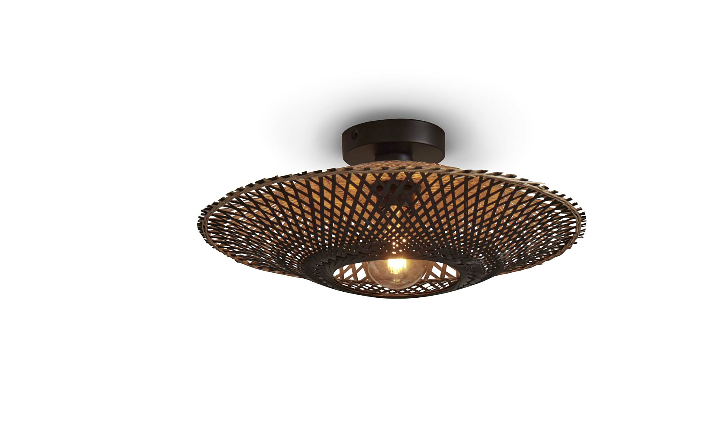 Ceiling lamp Kalimantan solid bamboo / iron