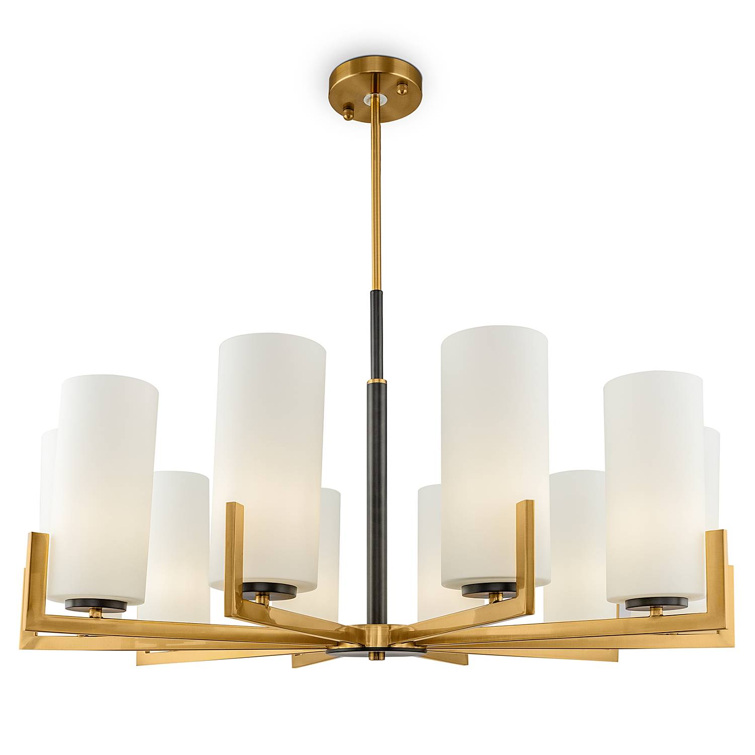 Fortano Chandelier Frosted Glass / Mixed Metal