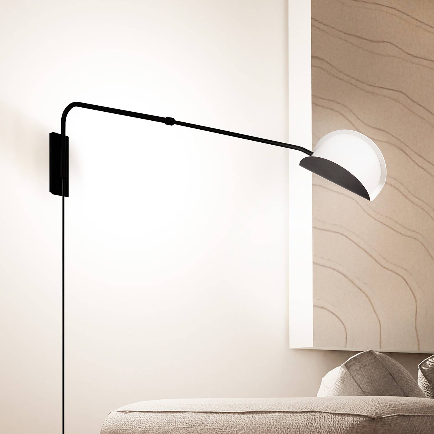 Wall lamp Mollis Type A acrylic glass / mixed metal