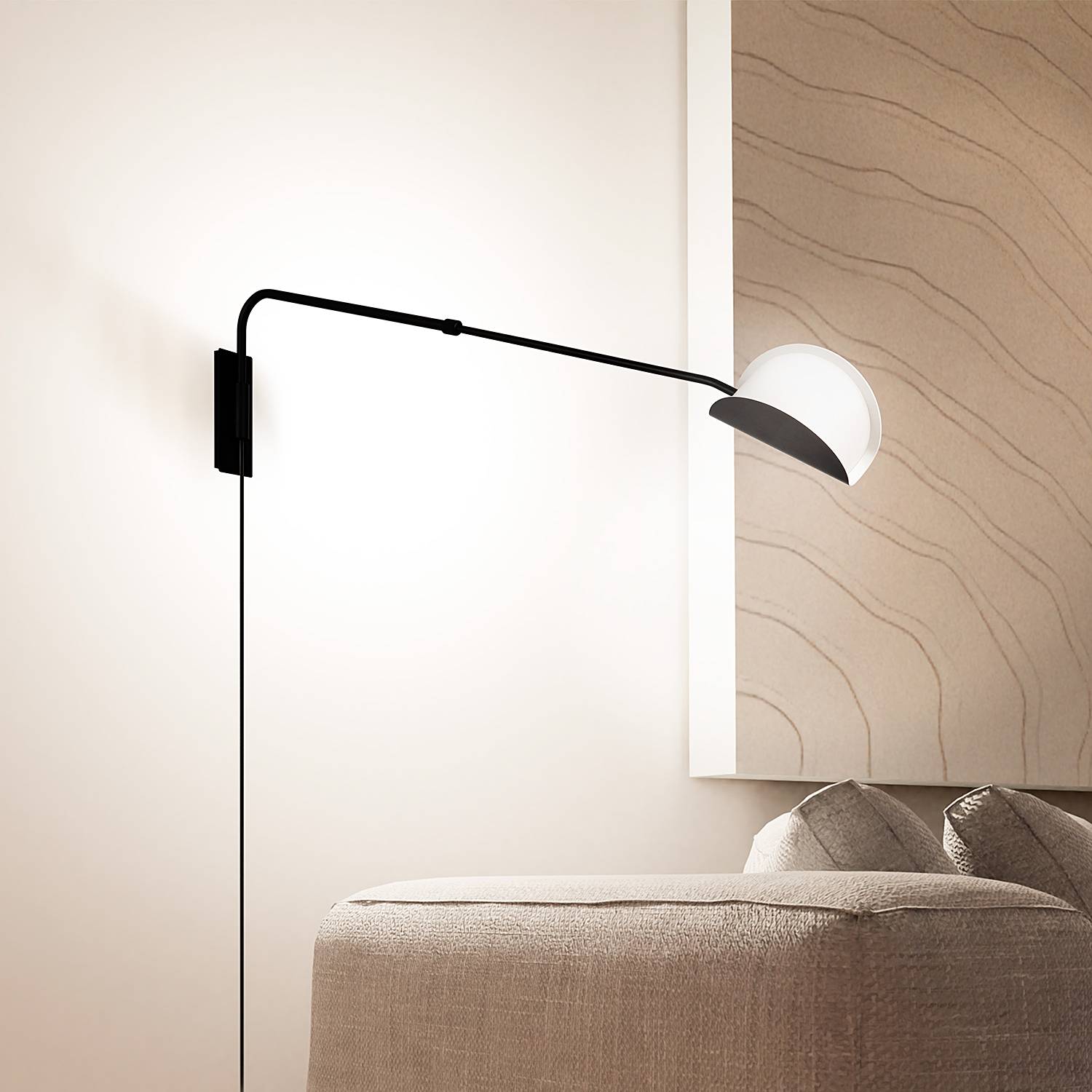 Wall lamp Mollis Type A acrylic glass / mixed metal