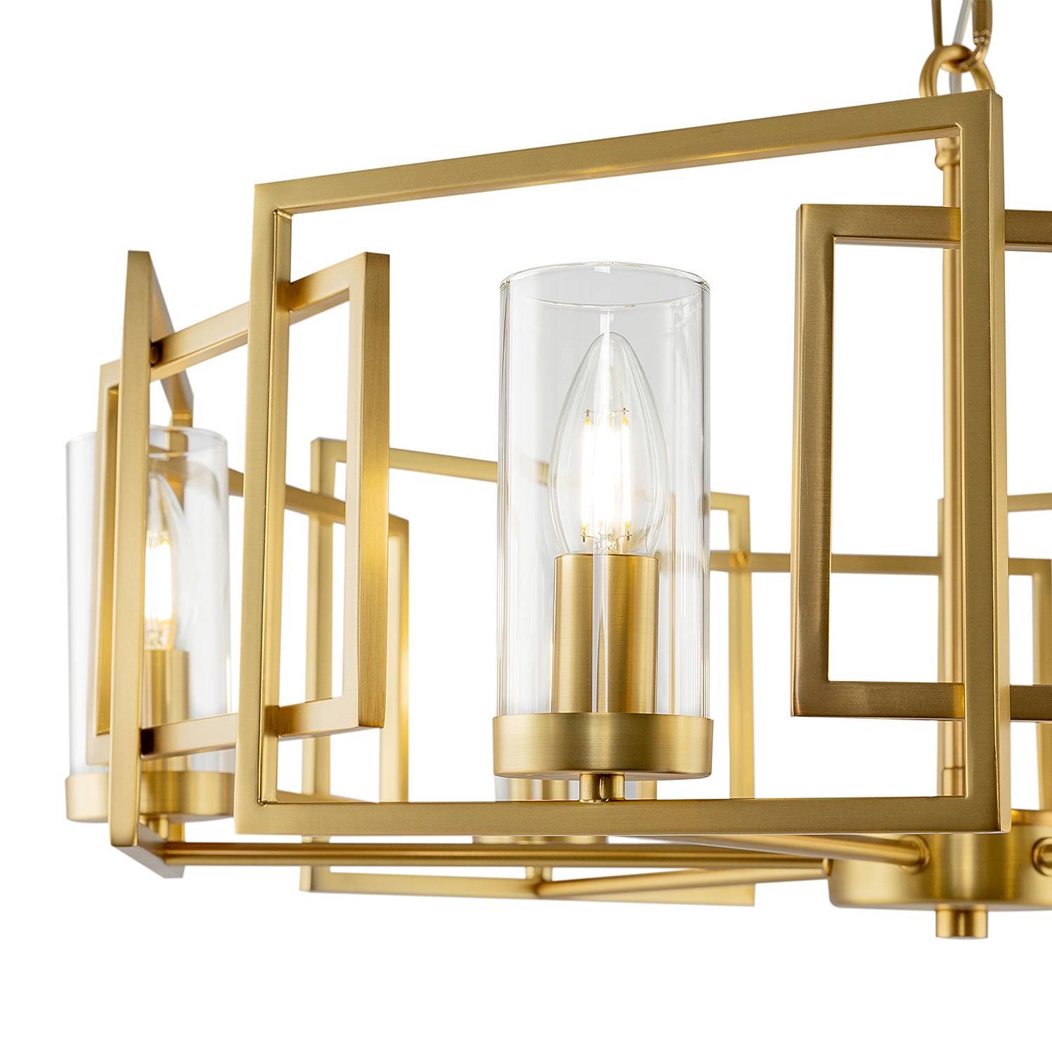 Pendant light Bowi clear glass / mixed metal