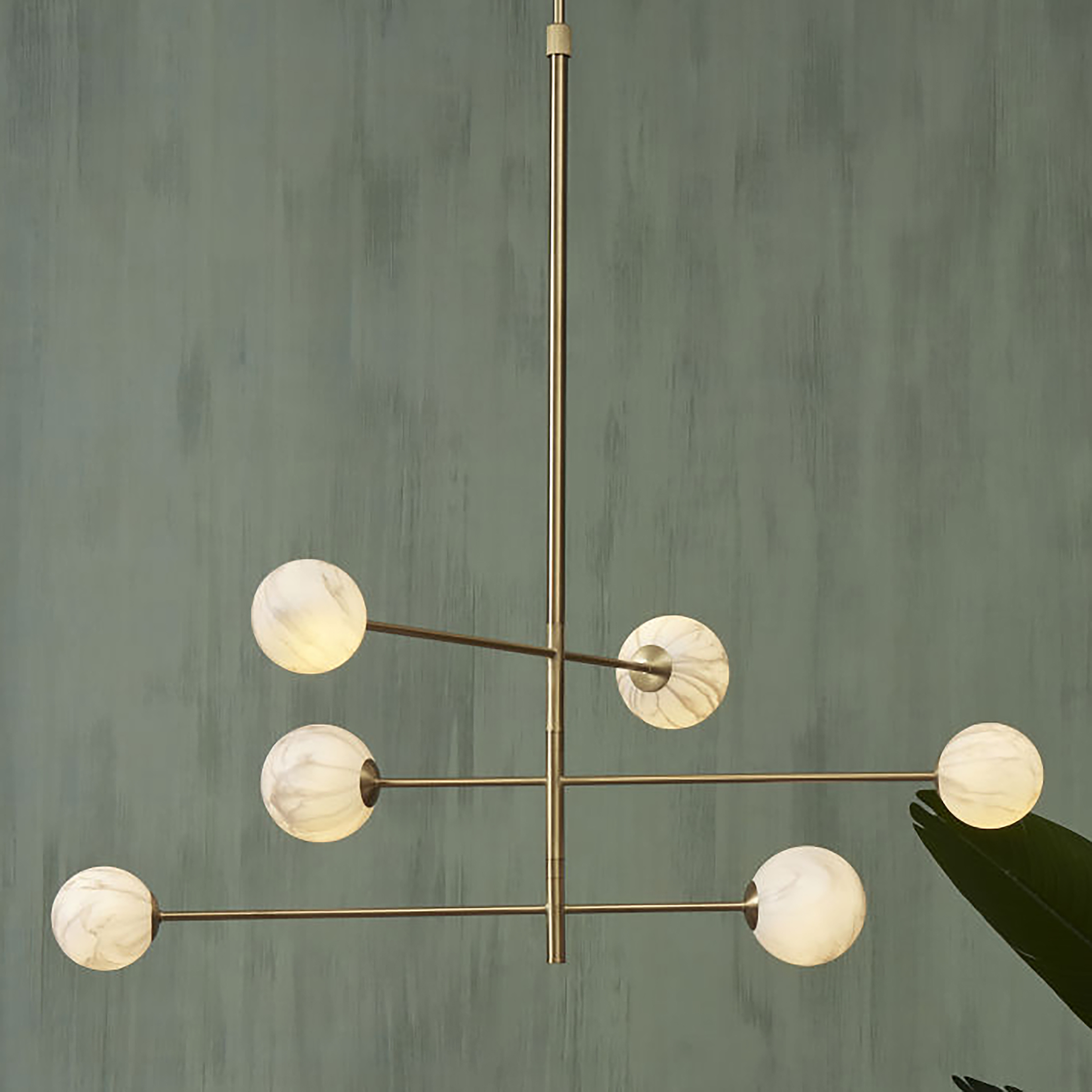 Pendelleuchte Carrara Typ B Farbglas Grau / Gold