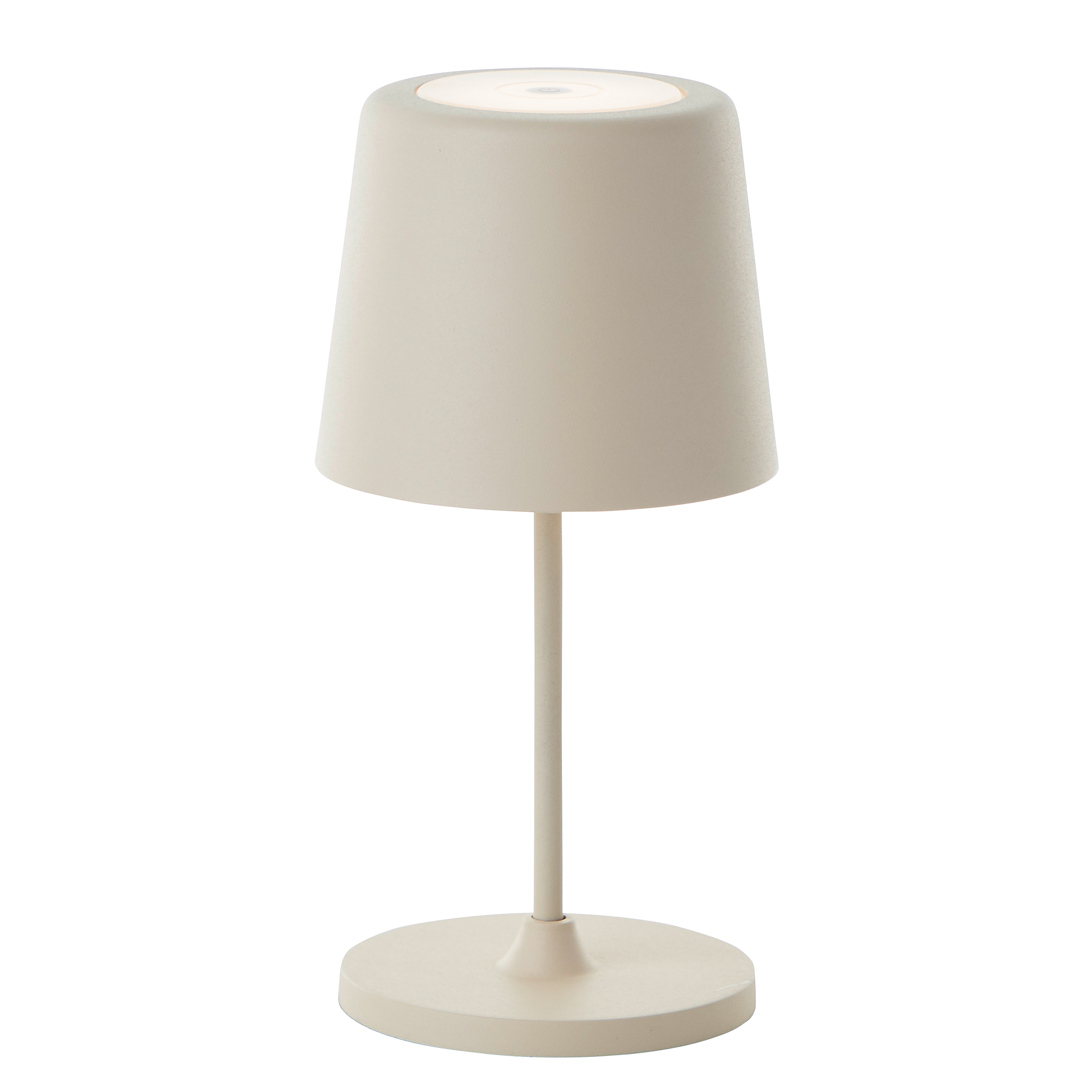 LED-Tischleuchte Kaami Eisen Kunststoff Beige 2er Set