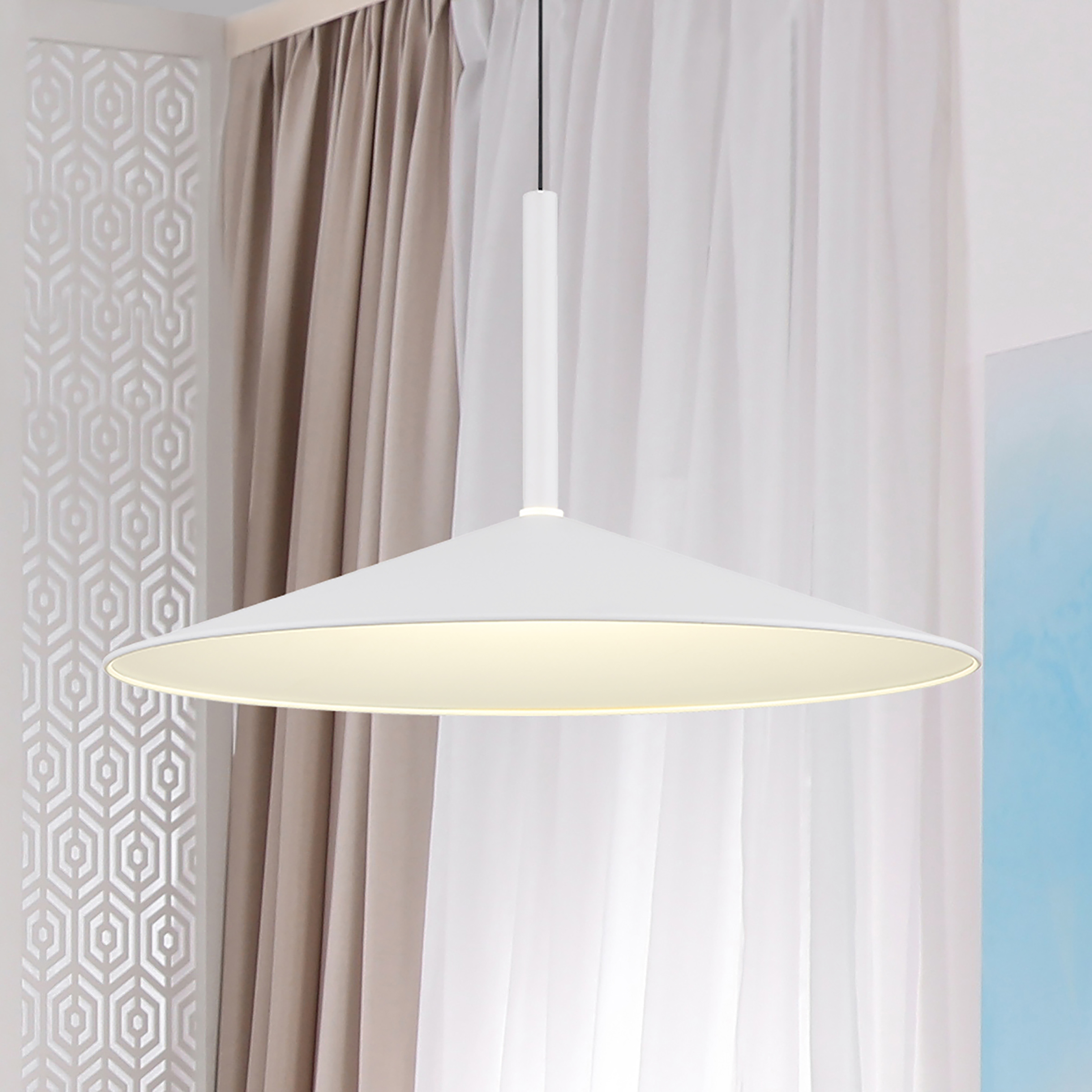 LED-Pendelleuchte Lampone Typ A Eisen / Acrylglas Weiß