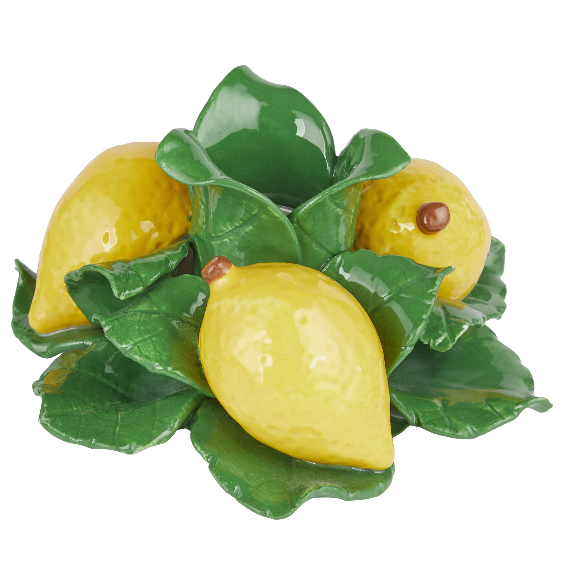Kerzenhalter LEMON Zitronen Steinzeug Gelb