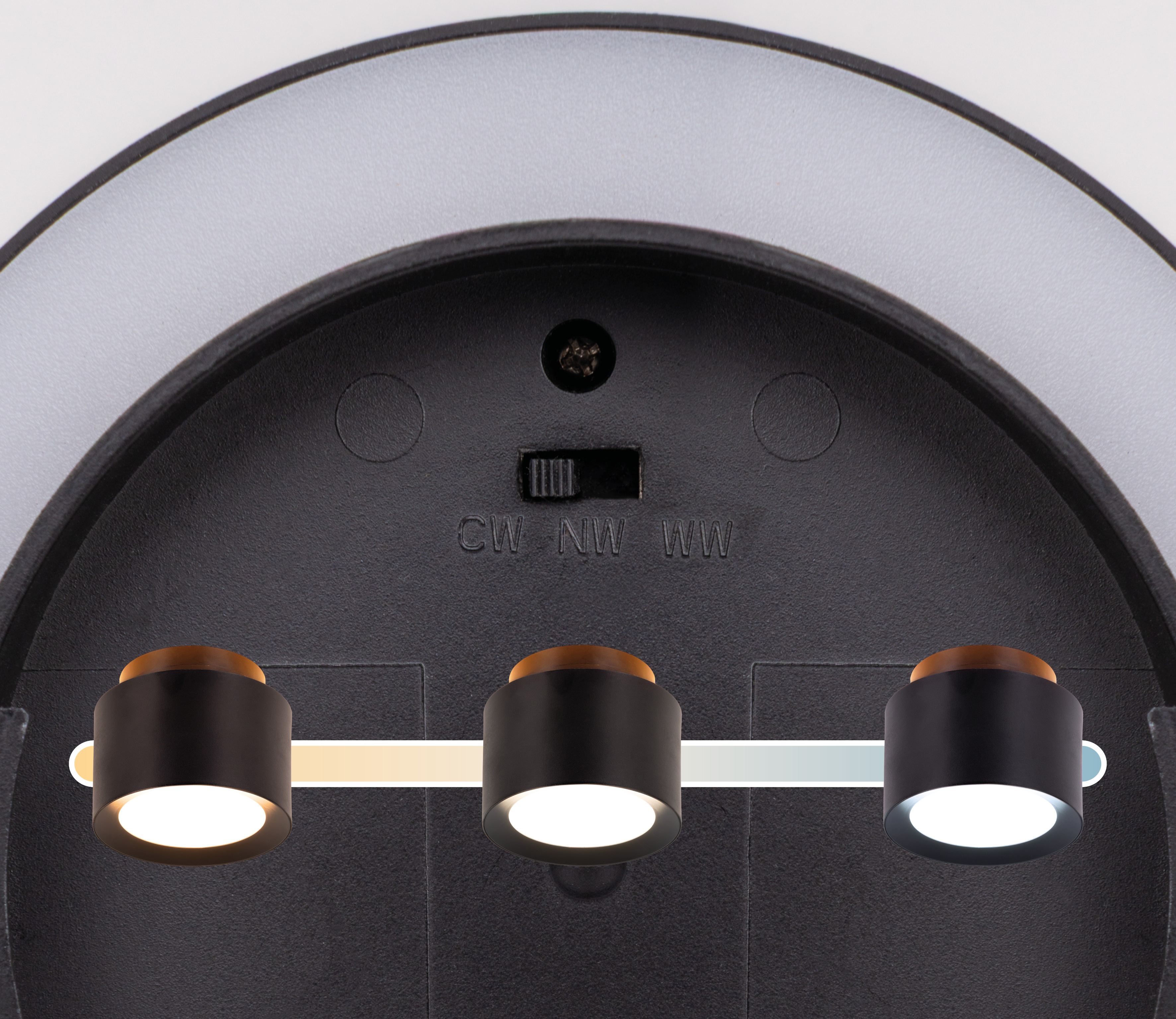 LED ceiling light Trimes ABS 1-bulb Black