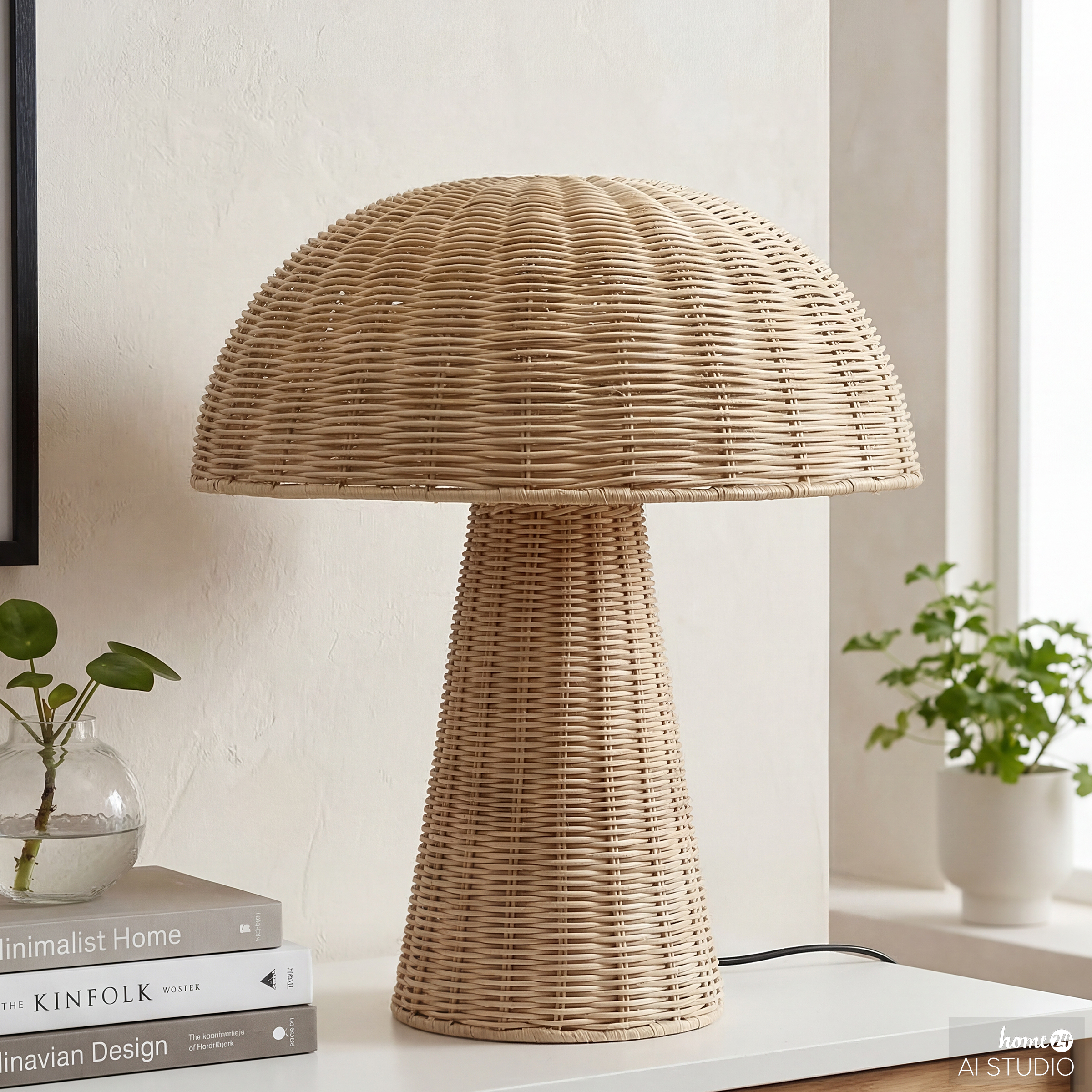 Tischleuchte Molto Rattan 1-flammig