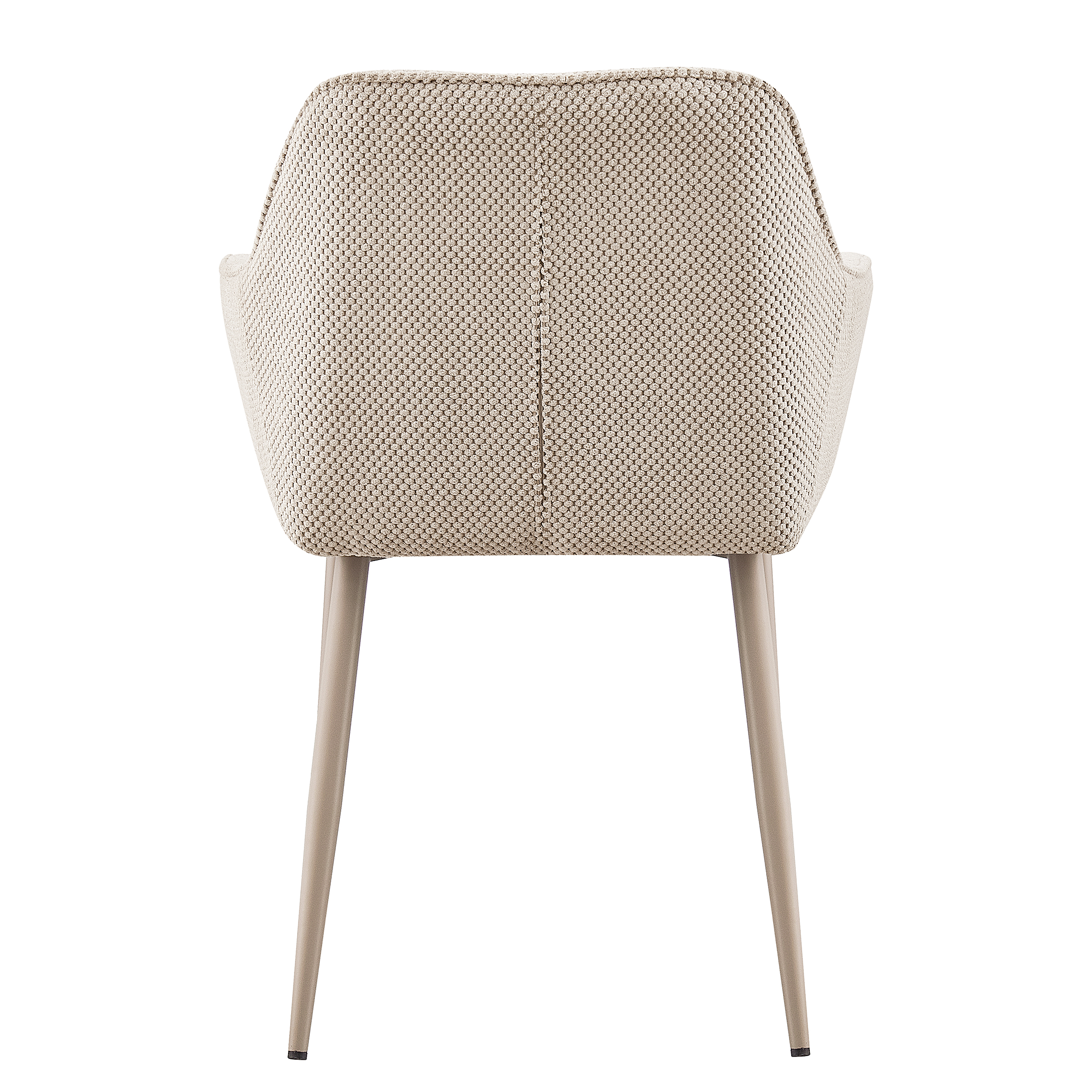 Armlehnenstuhl Aobo 2er-Set Strukturstoff Beige