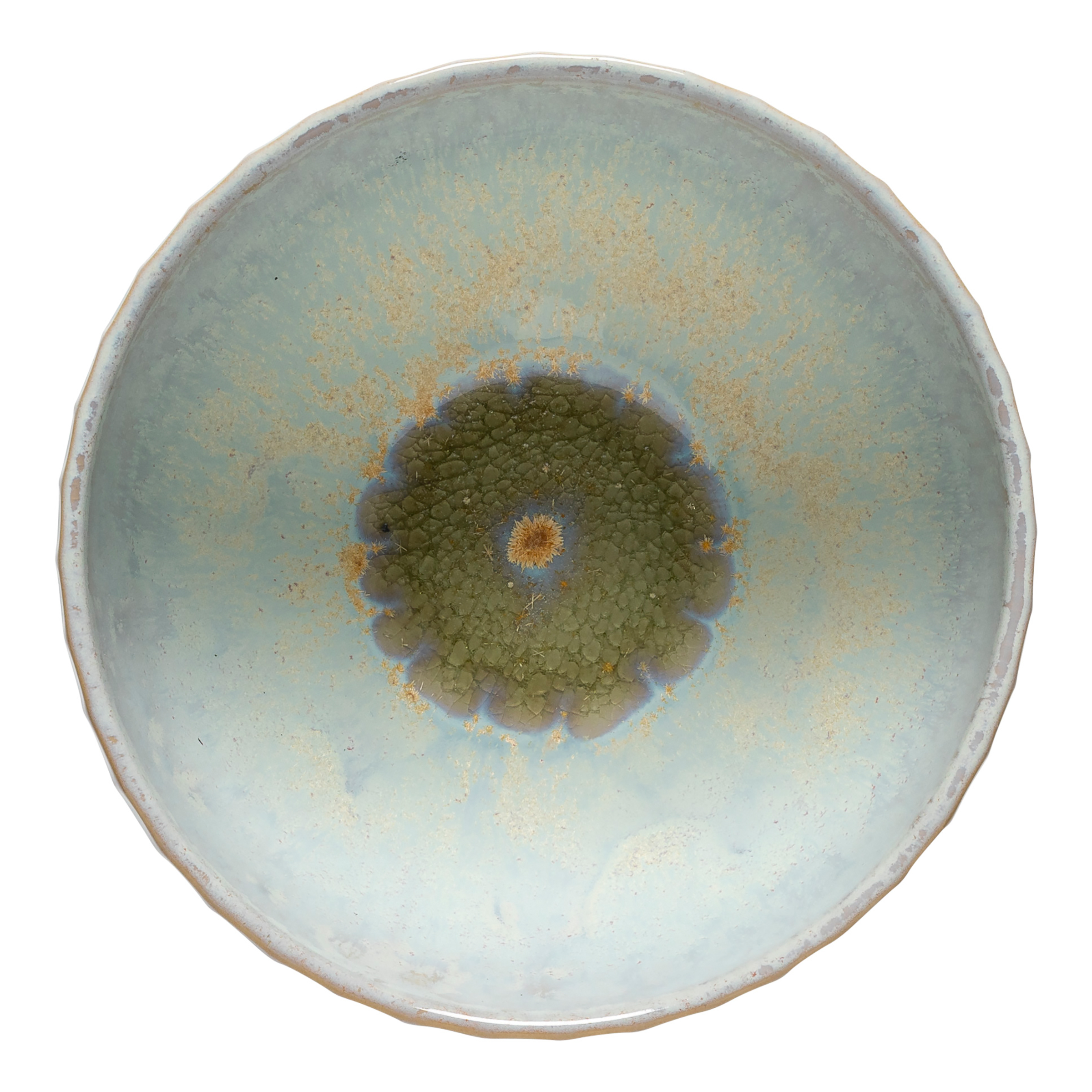 Cereal bowl Cristal set of 6 stoneware white / sand