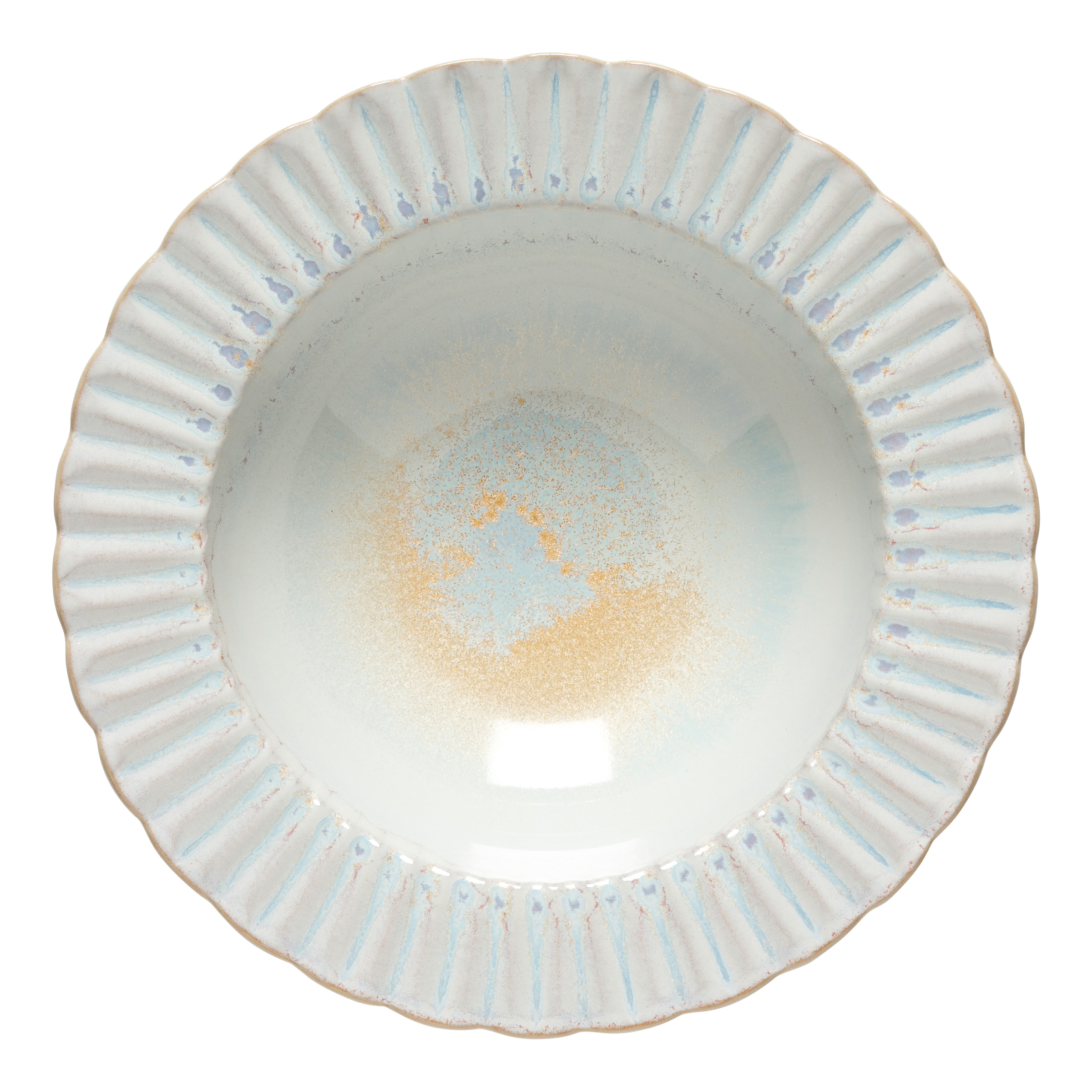 Suppenteller Cristal 6er Set Steinzeug Weiß / Sand