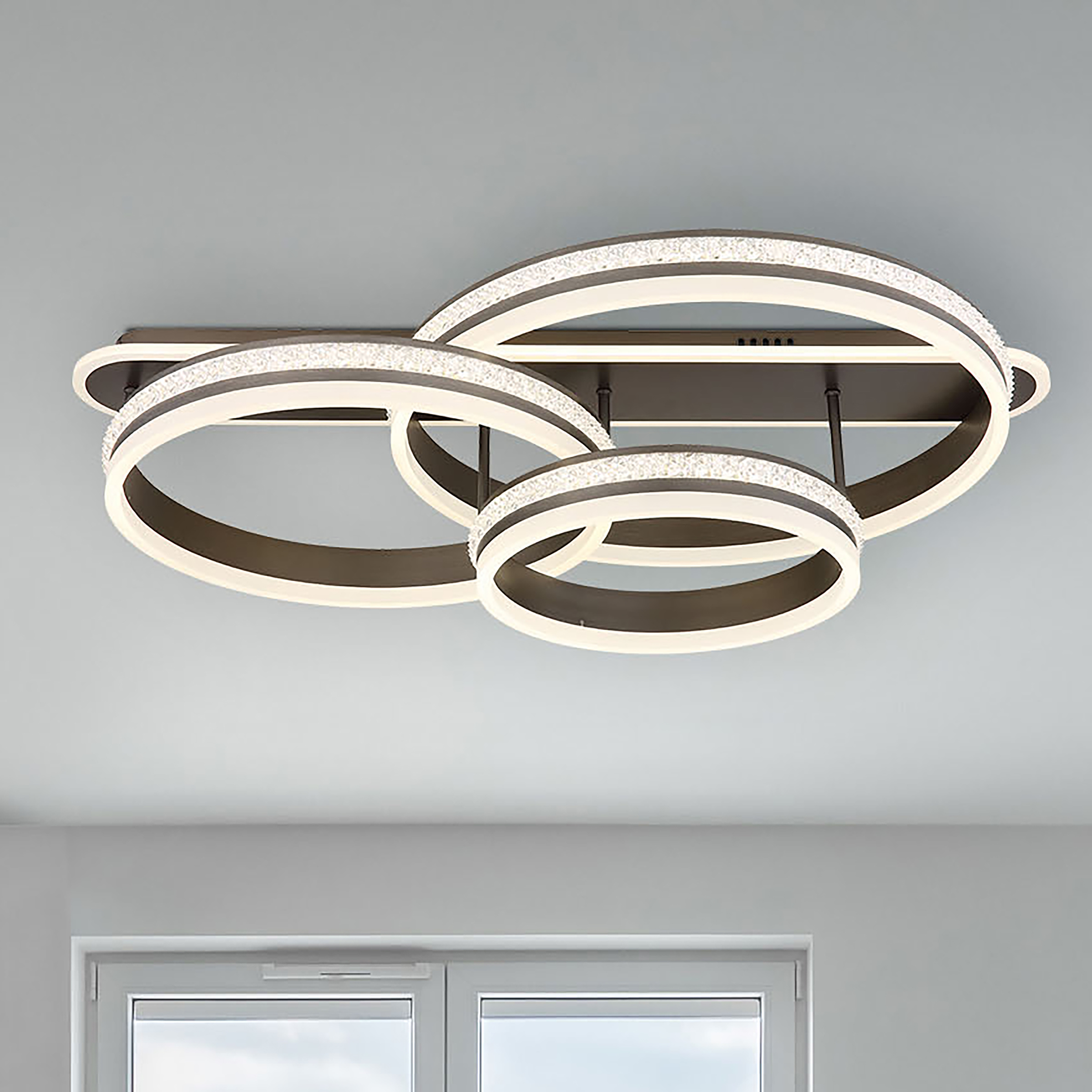 LED-Deckenleuchte Grouni Typ B Acrylglas / Eisen