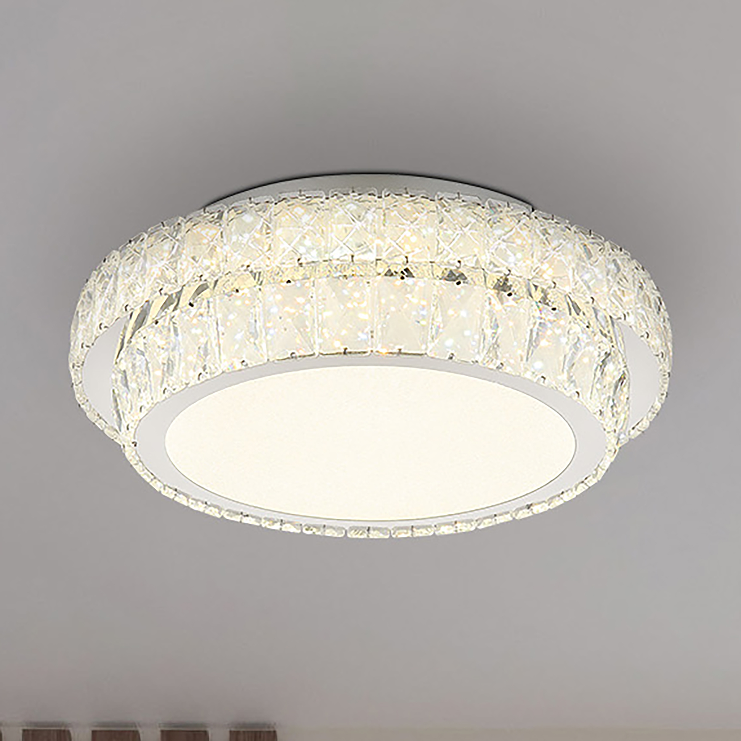 LED ceiling light Klara glass / iron 1-bulb
