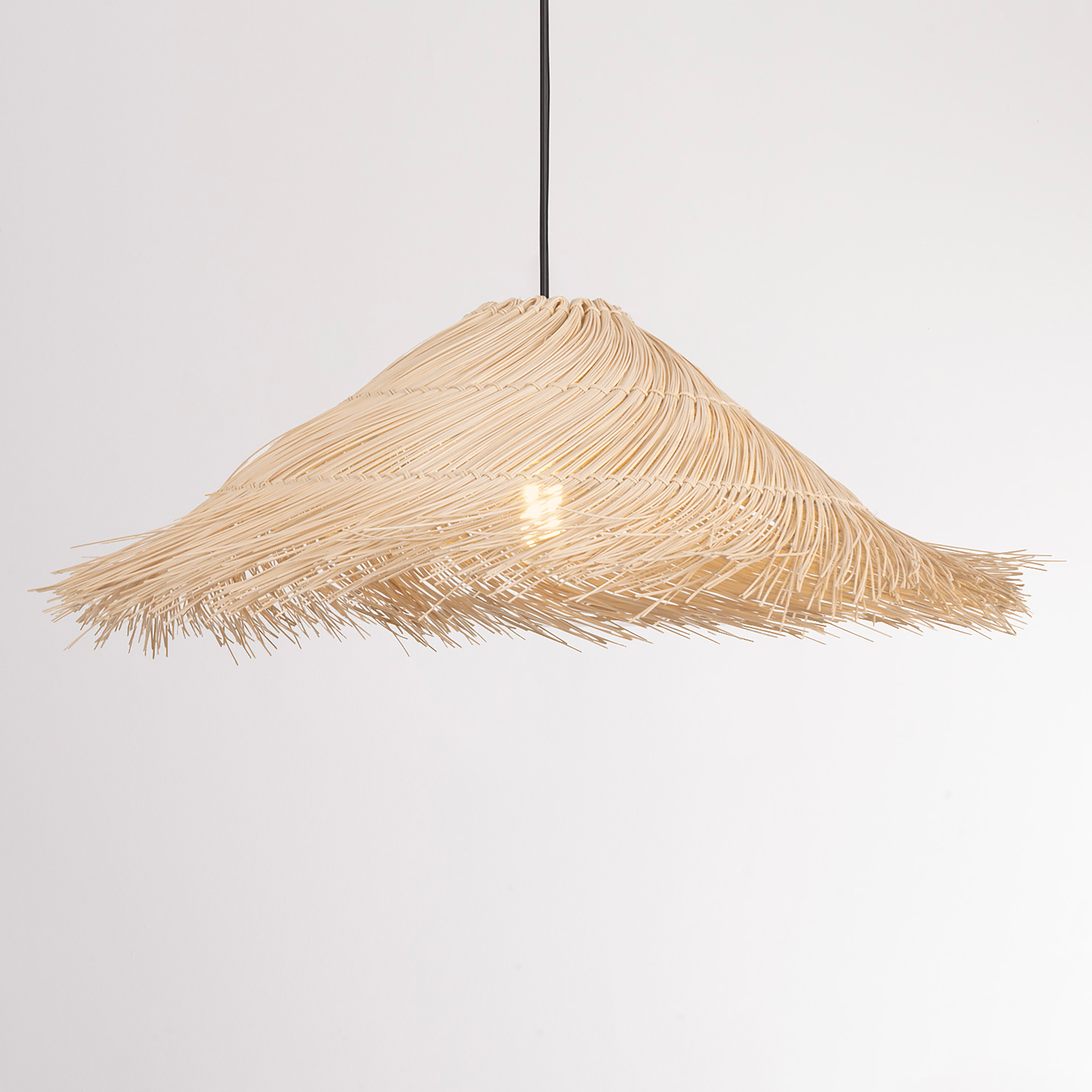 Pendelleuchte Alua Rattan Braun