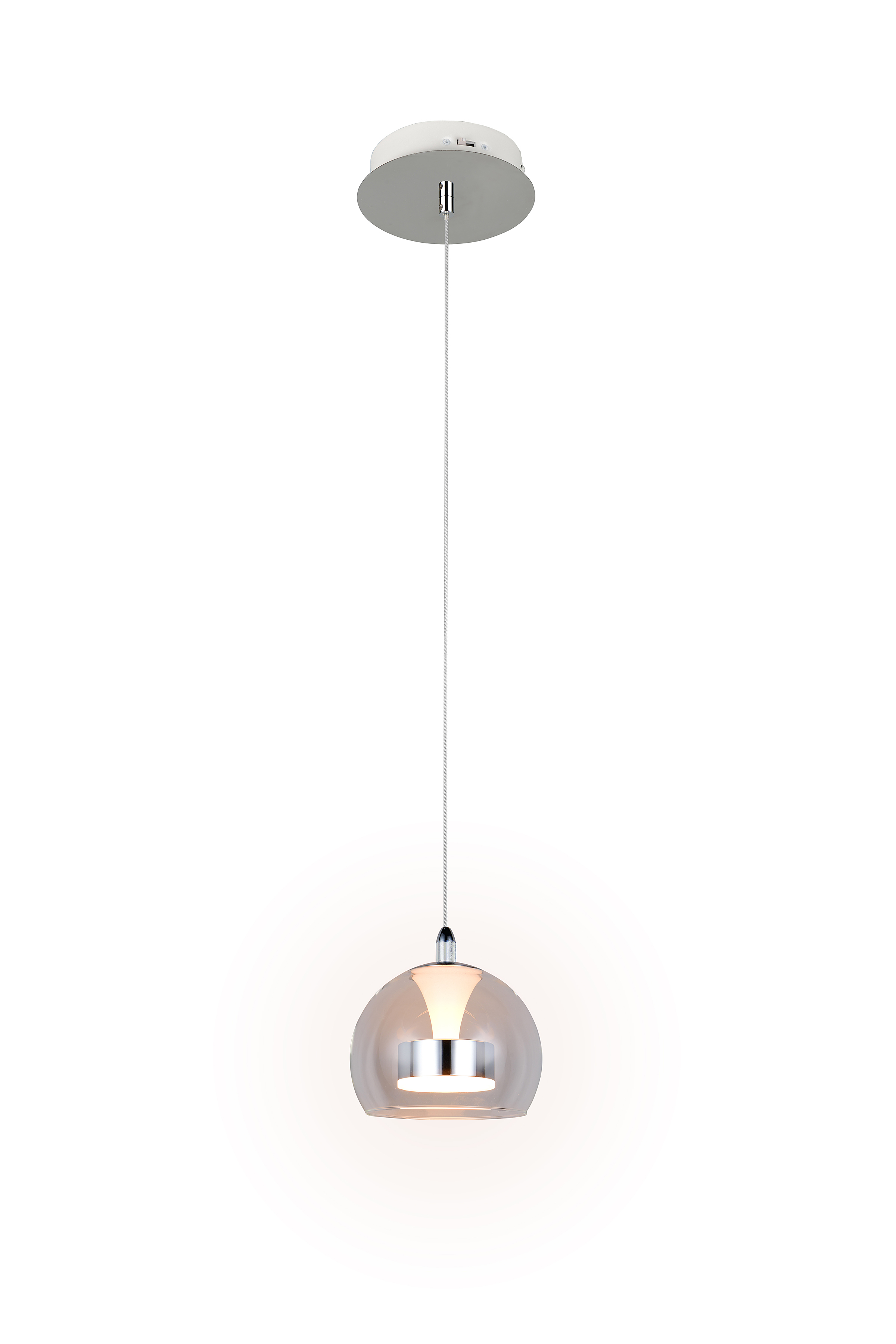 LED pendant light Flynt clear glass / iron