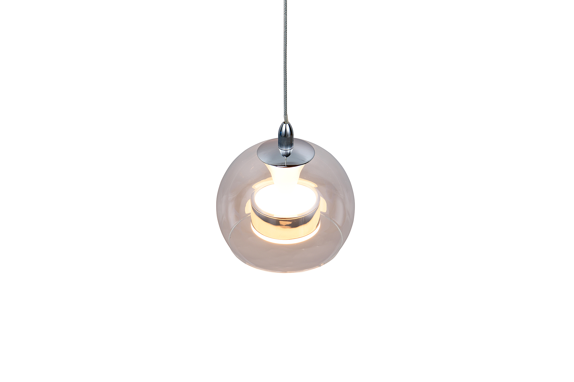 LED pendant light Flynt clear glass / iron