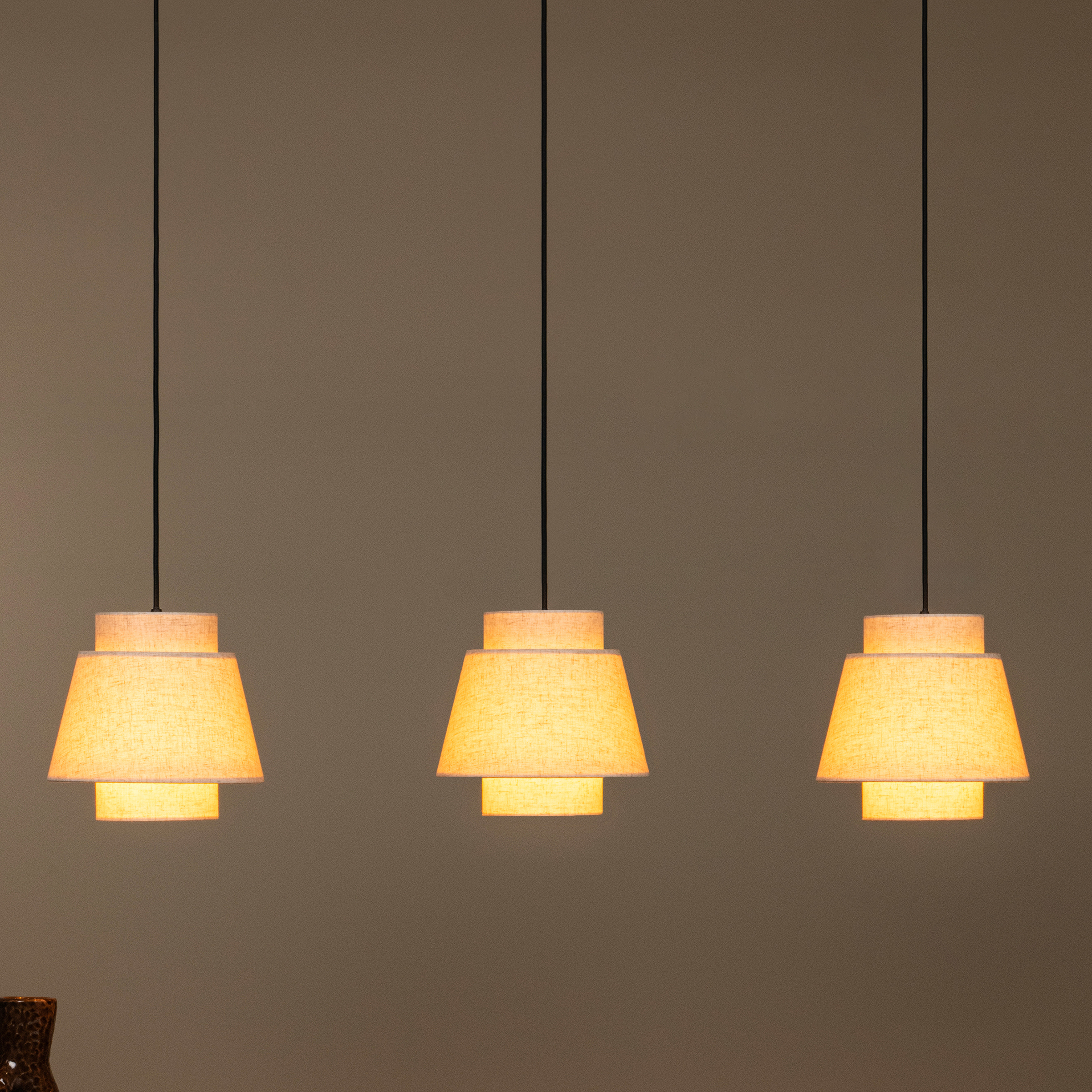 Pendelleuchte Tribute Typ A Polyester Beige