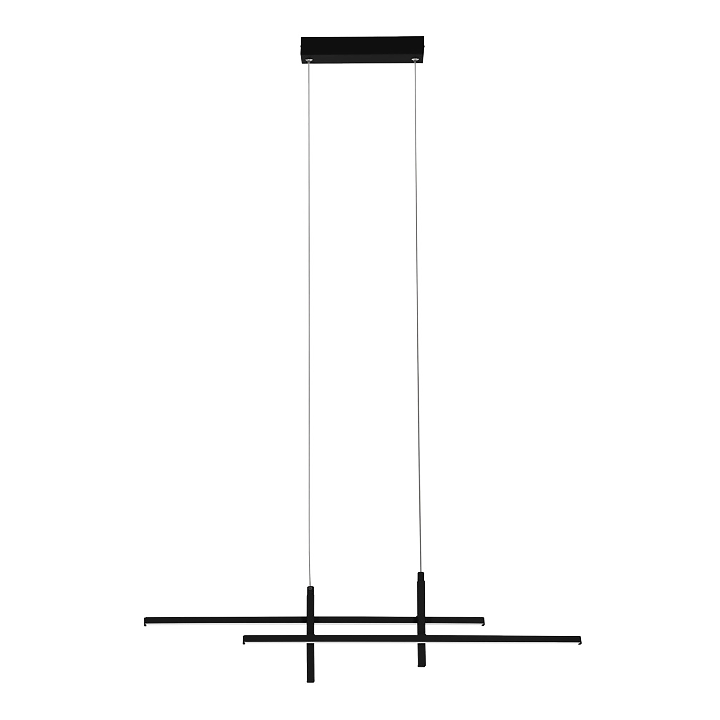 LED-Pendelleuchte Trepiliano Aluminium Schwarz