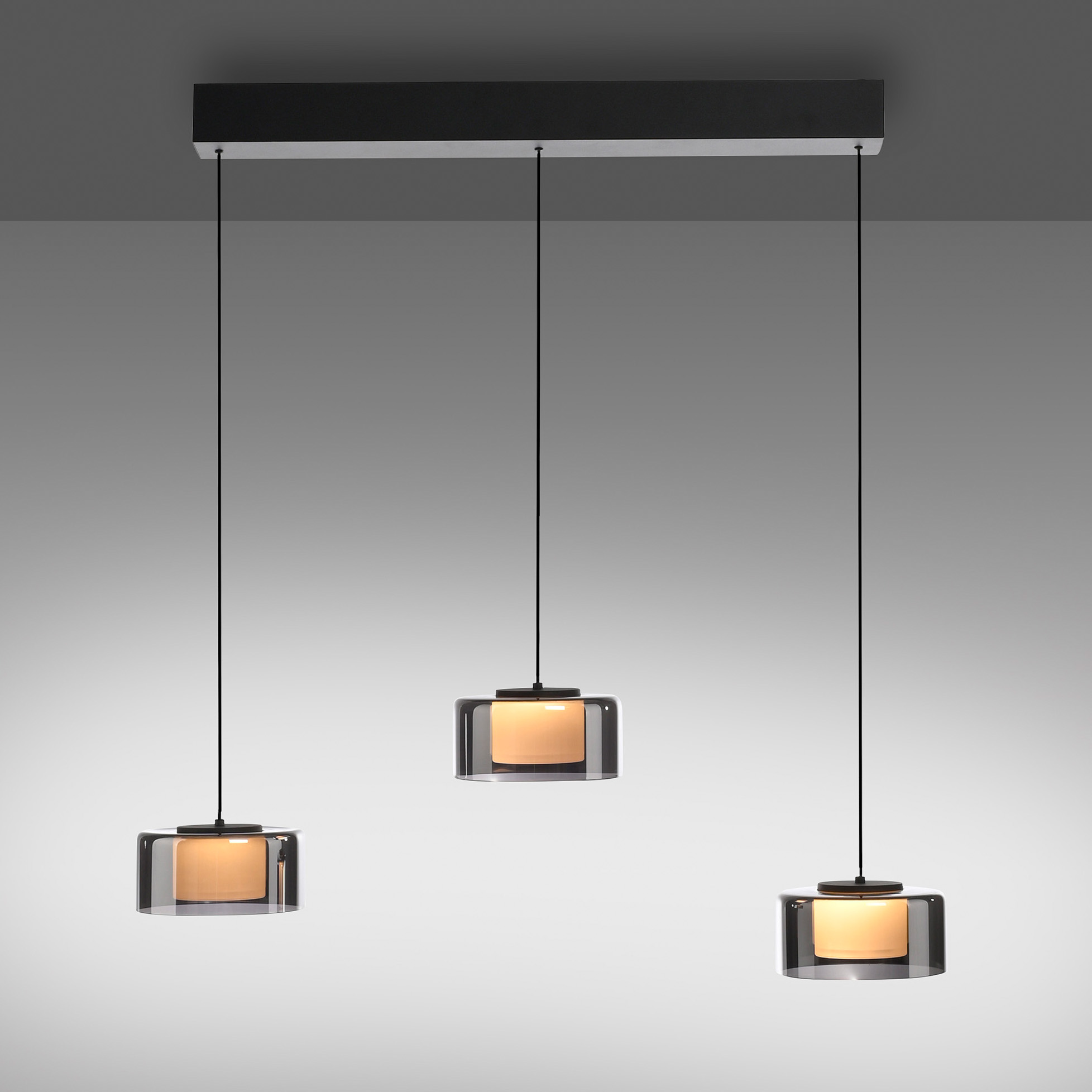LED pendant light Rika Type A clear glass / iron black
