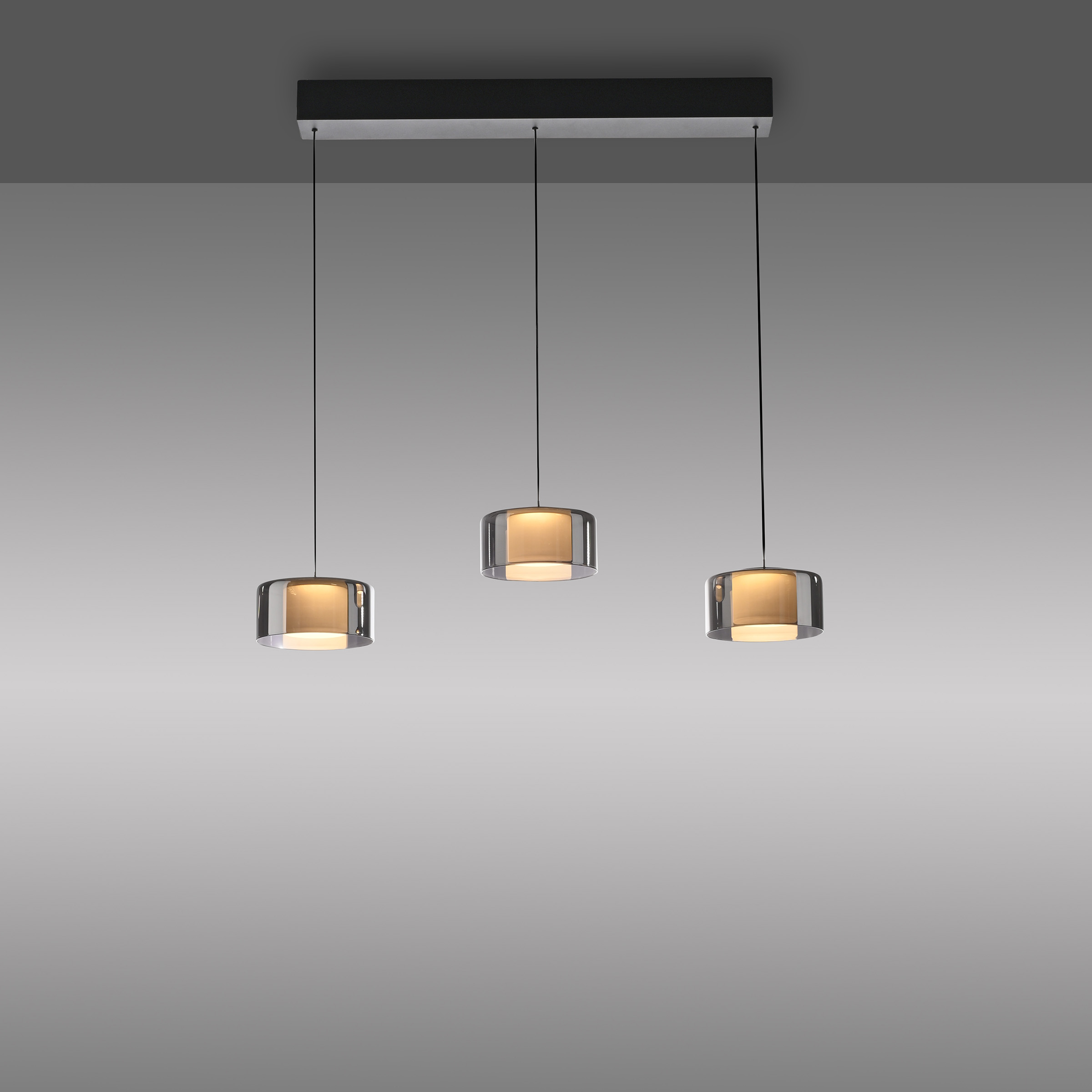 LED pendant light Rika Type A clear glass / iron black