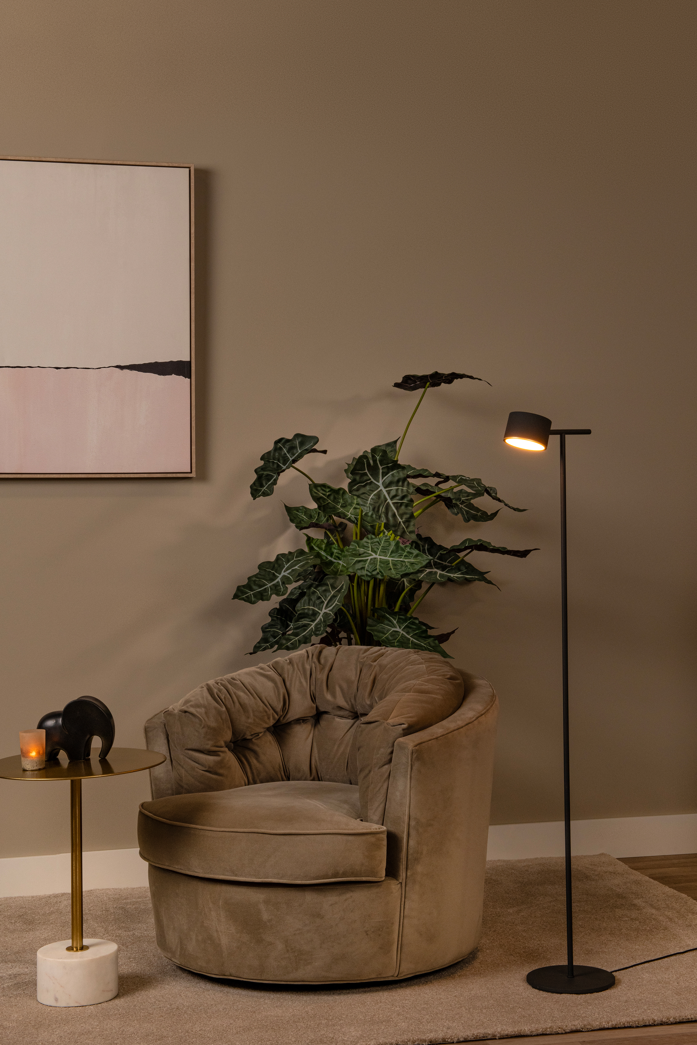 LED Stehleuchte Lavale Eisen Schwarz